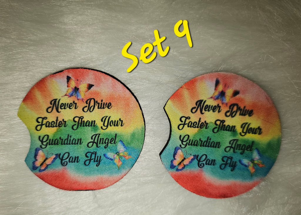 ✨Neoprene Coasters with Rubber Bottom for Any Occasion (Set of 2)✨