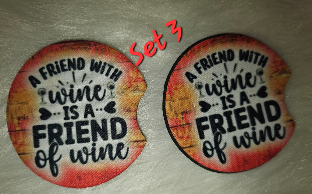 ✨Neoprene Coasters with Rubber Bottom for Any Occasion (Set of 2)✨