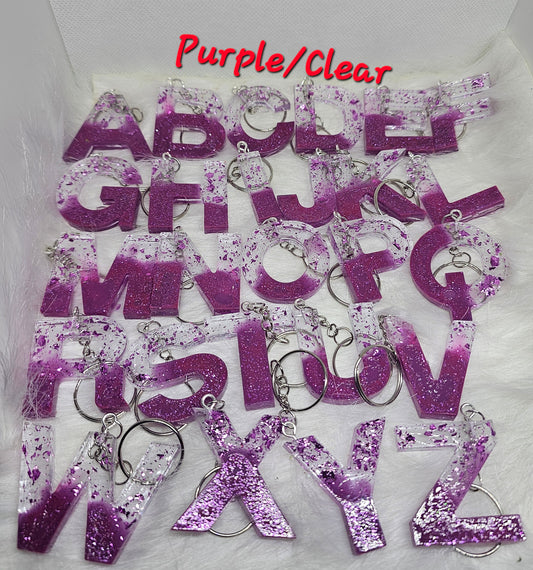 Resin Letter Keychain