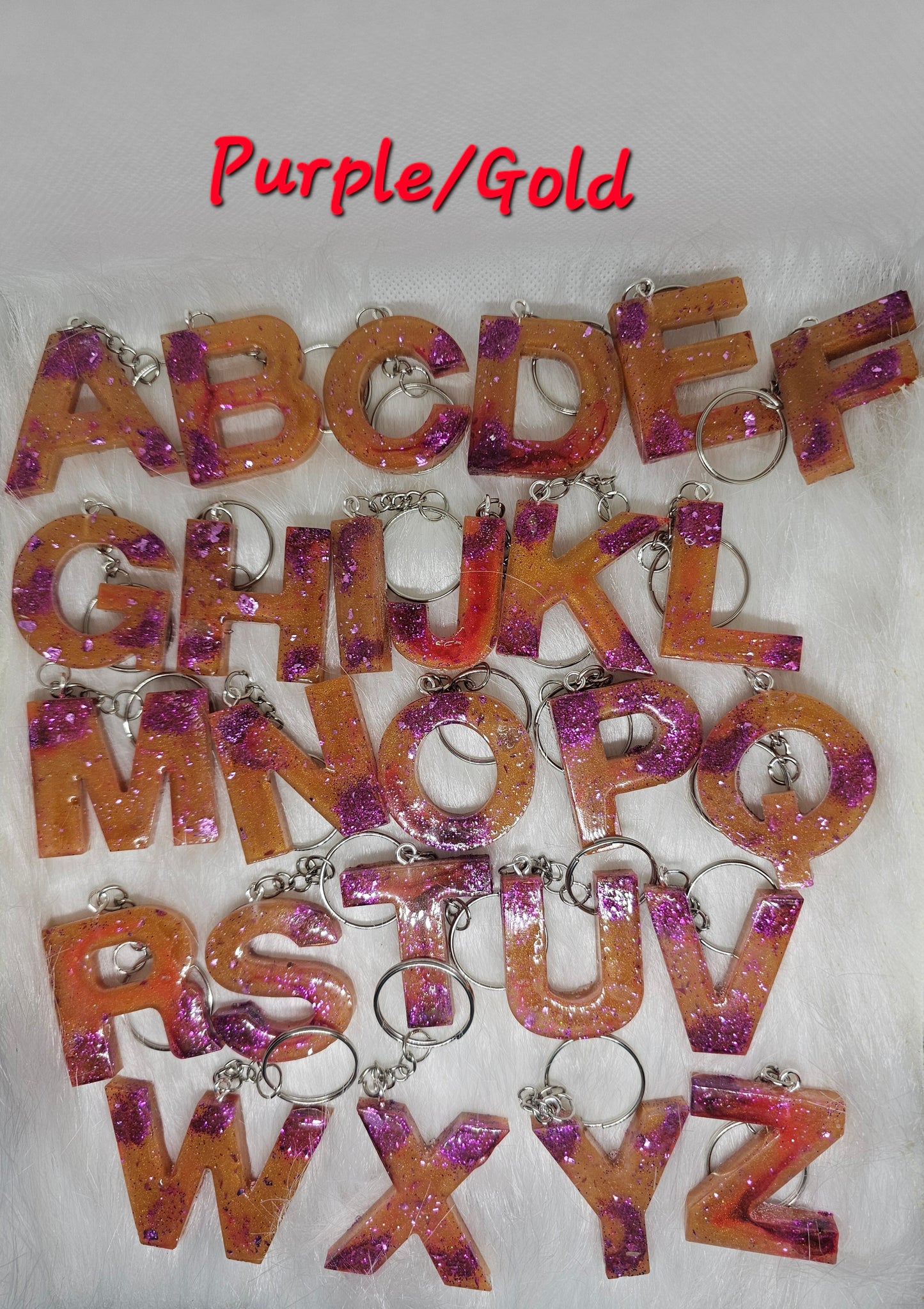 Resin Letter Keychain