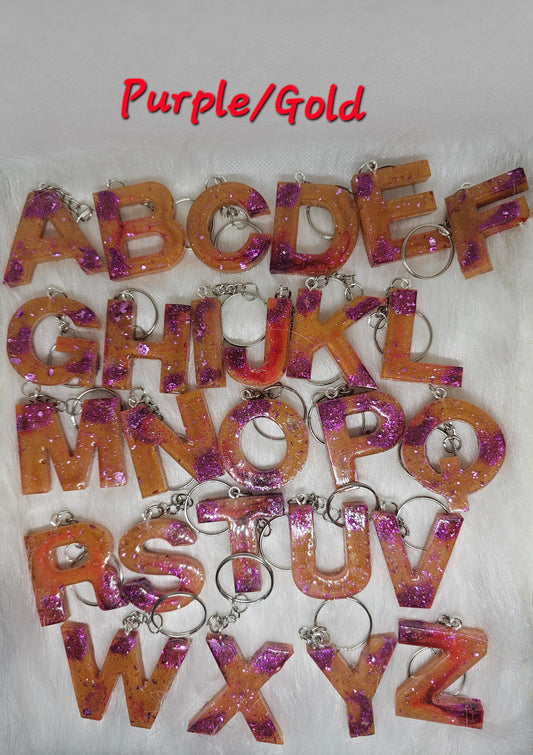 Resin Letter Keychain