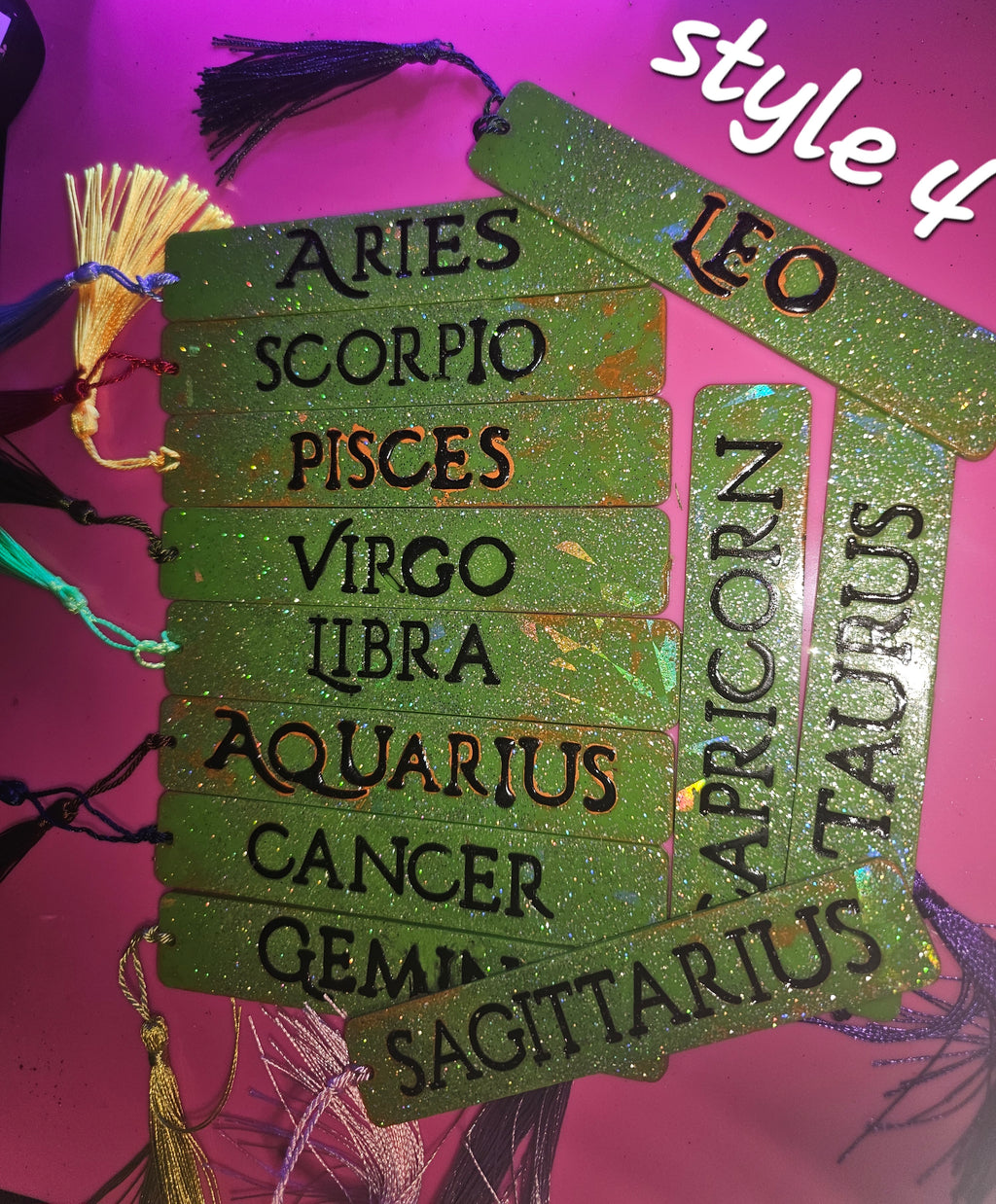 ✨Zodiac Resin Bookmark – Personalized Astrology Gift with Tassel✨