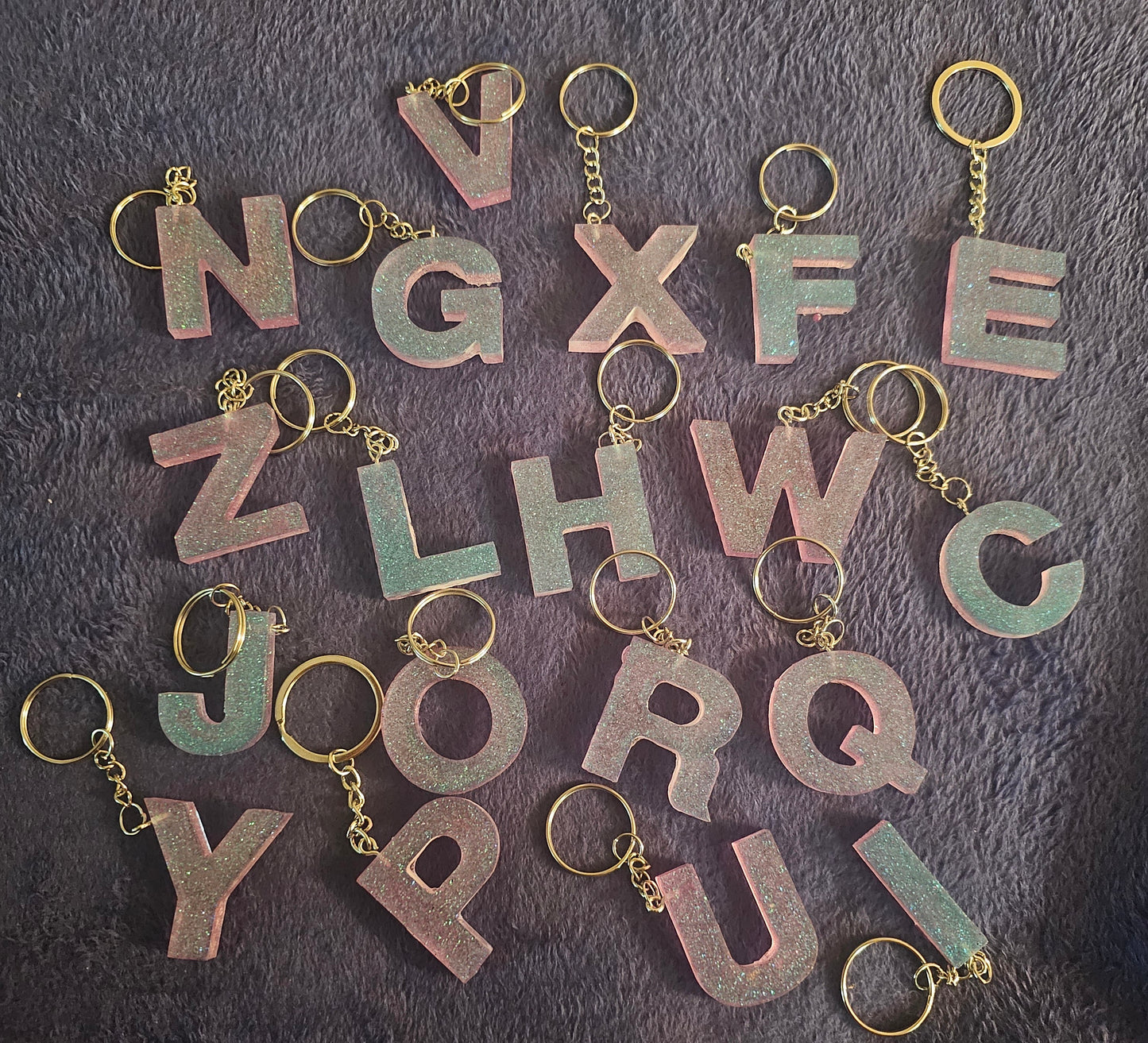 Resin Letter Keychain