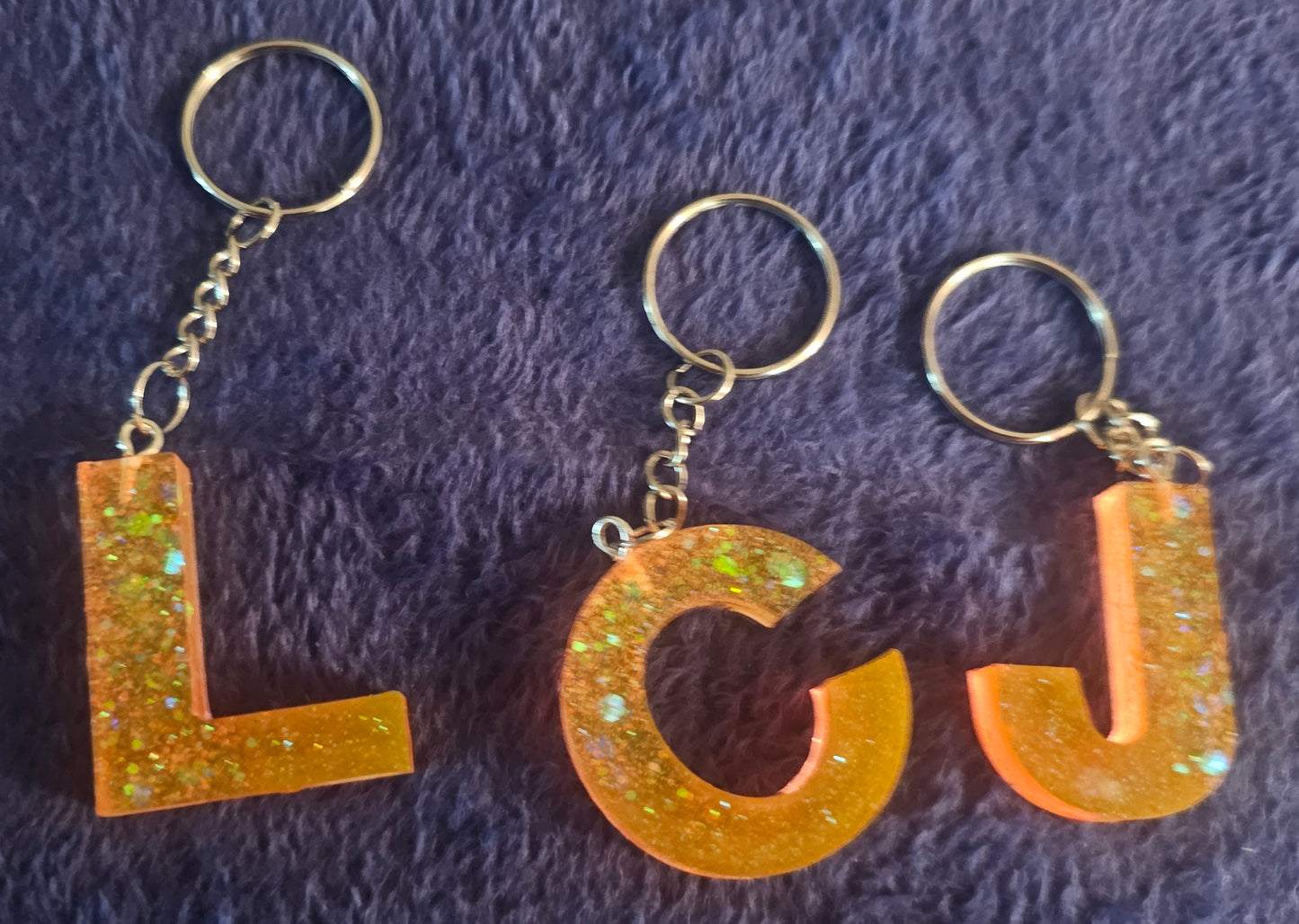 Resin Letter Keychain