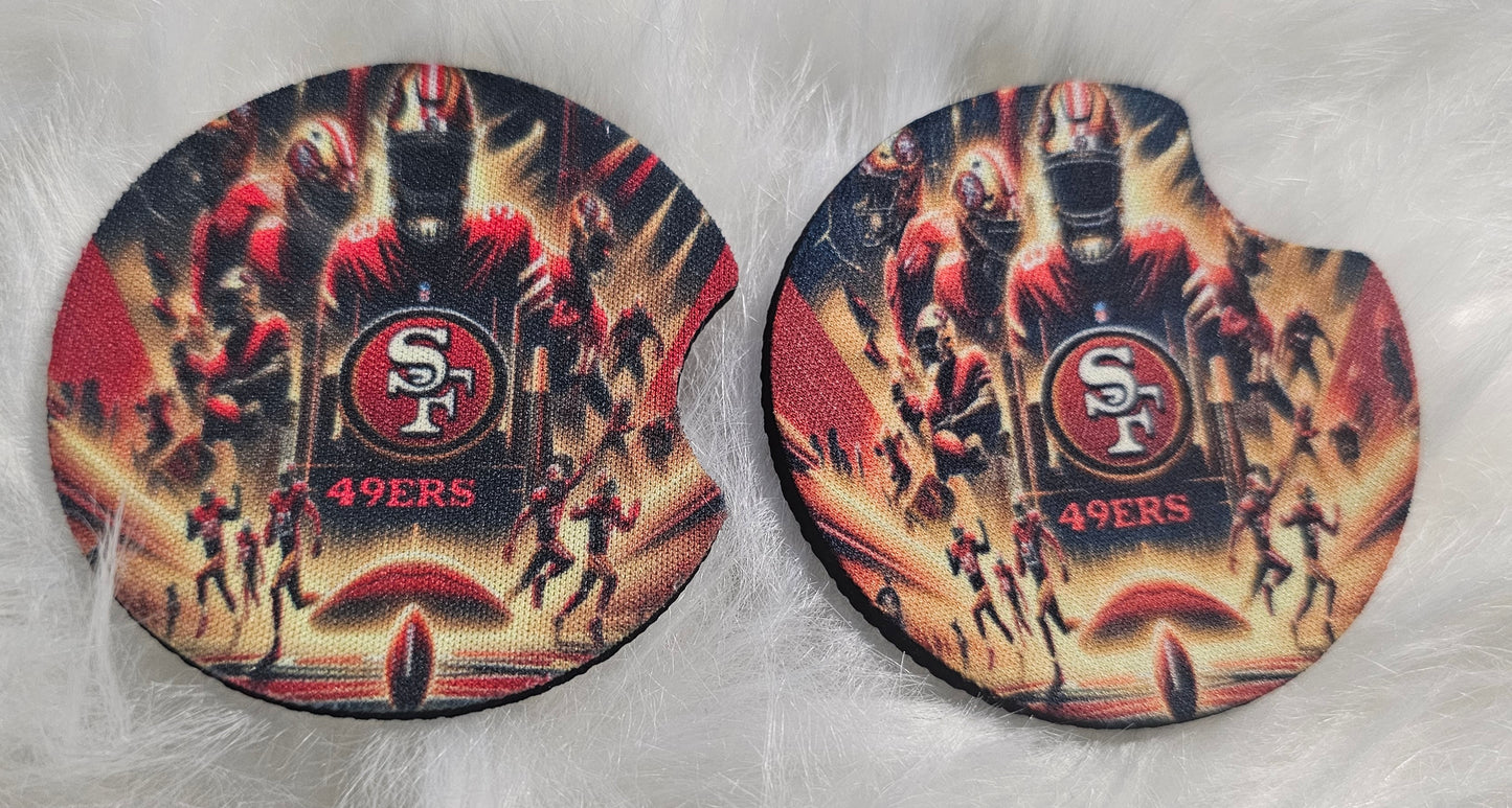 Football Car Coaster- Set of 2