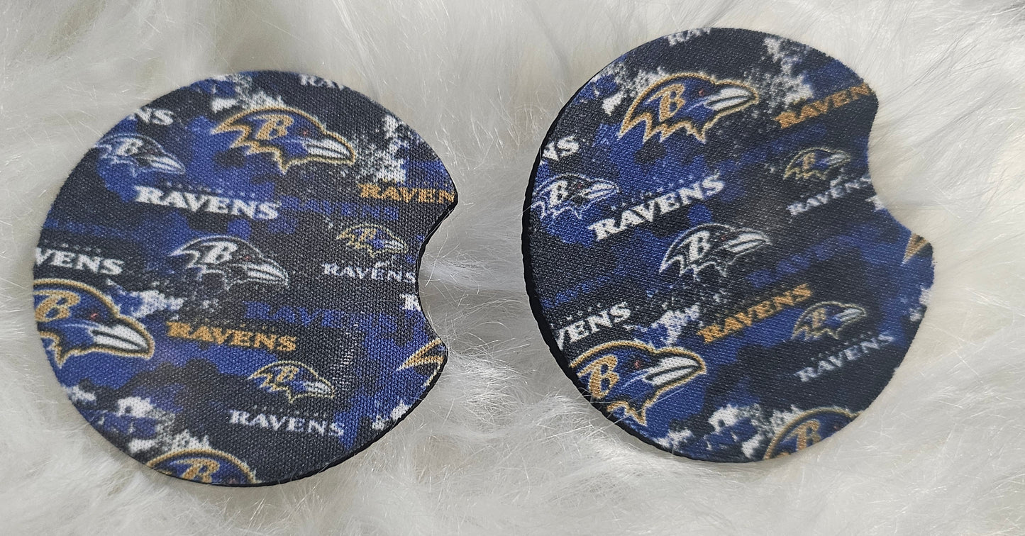 Football Car Coaster- Set of 2