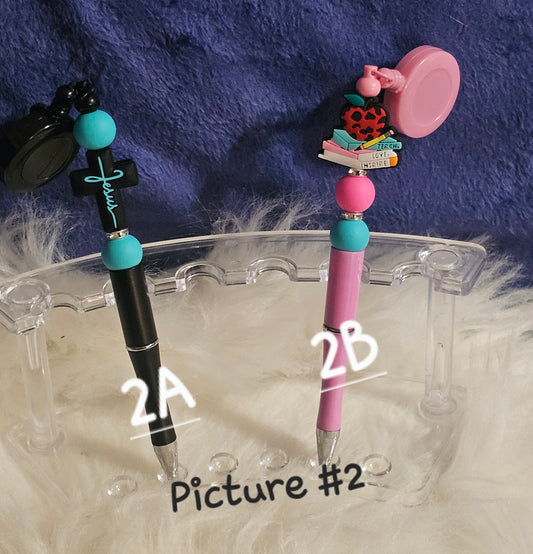 ✨Beadable Badge Reel with Ballpoint Pen – Customizable, Stylish & Practical✨
