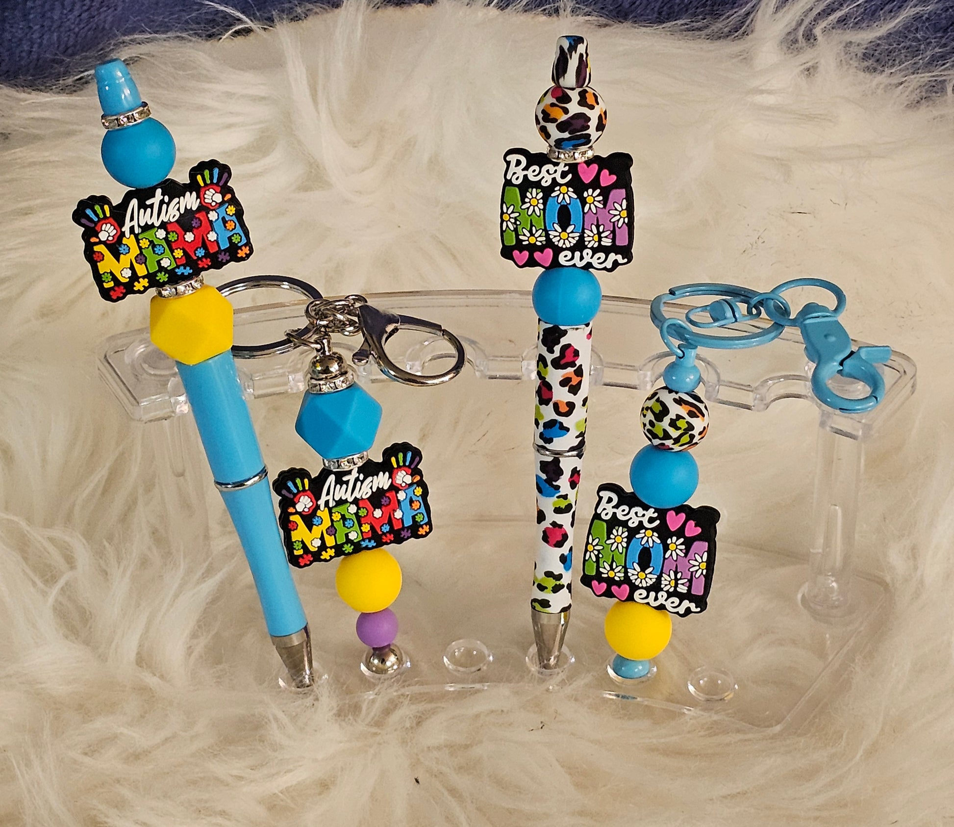 ✨ Matching Beadable Pen & Keychain Set – Stylish & Handmade Gift Combo ✨