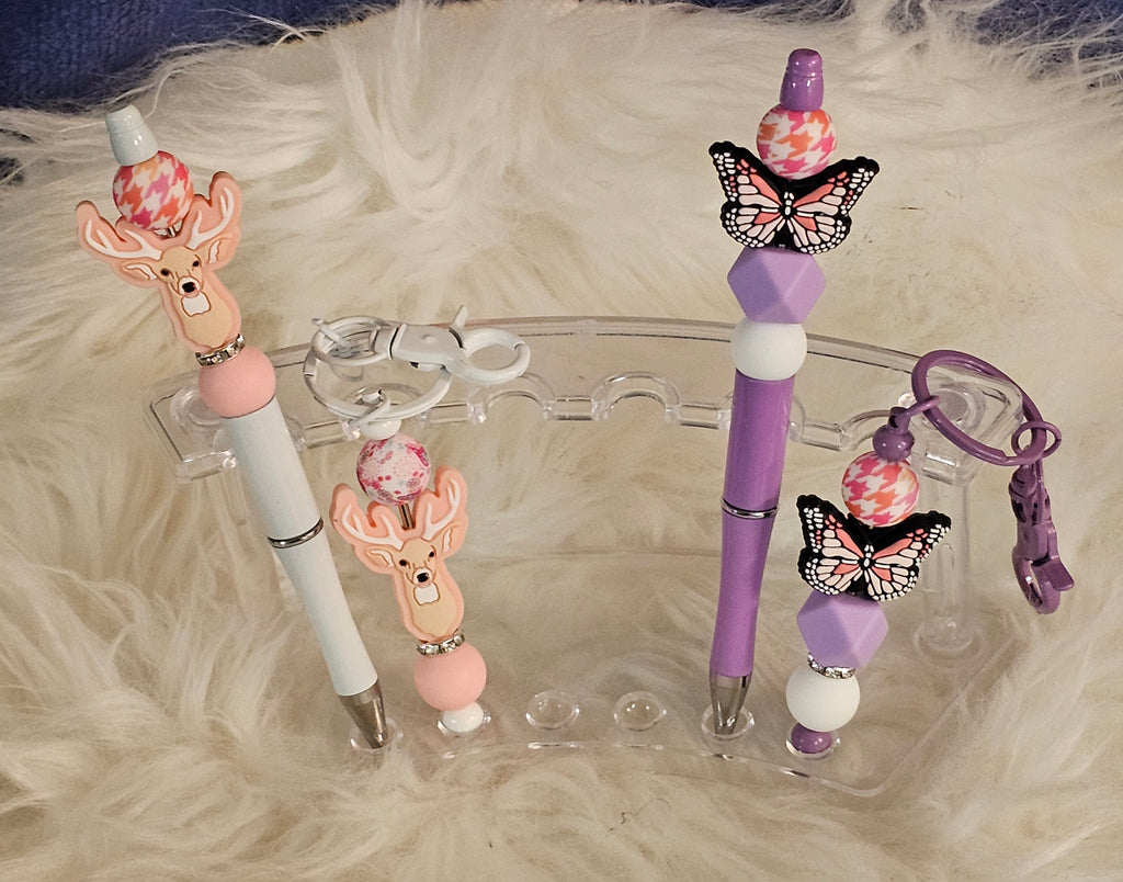 ✨ Matching Beadable Pen & Keychain Set – Stylish & Handmade Gift Combo ✨