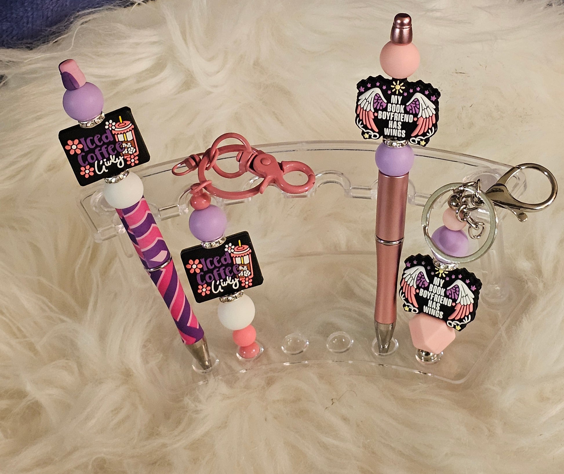 ✨ Matching Beadable Pen & Keychain Set – Stylish & Handmade Gift Combo ✨