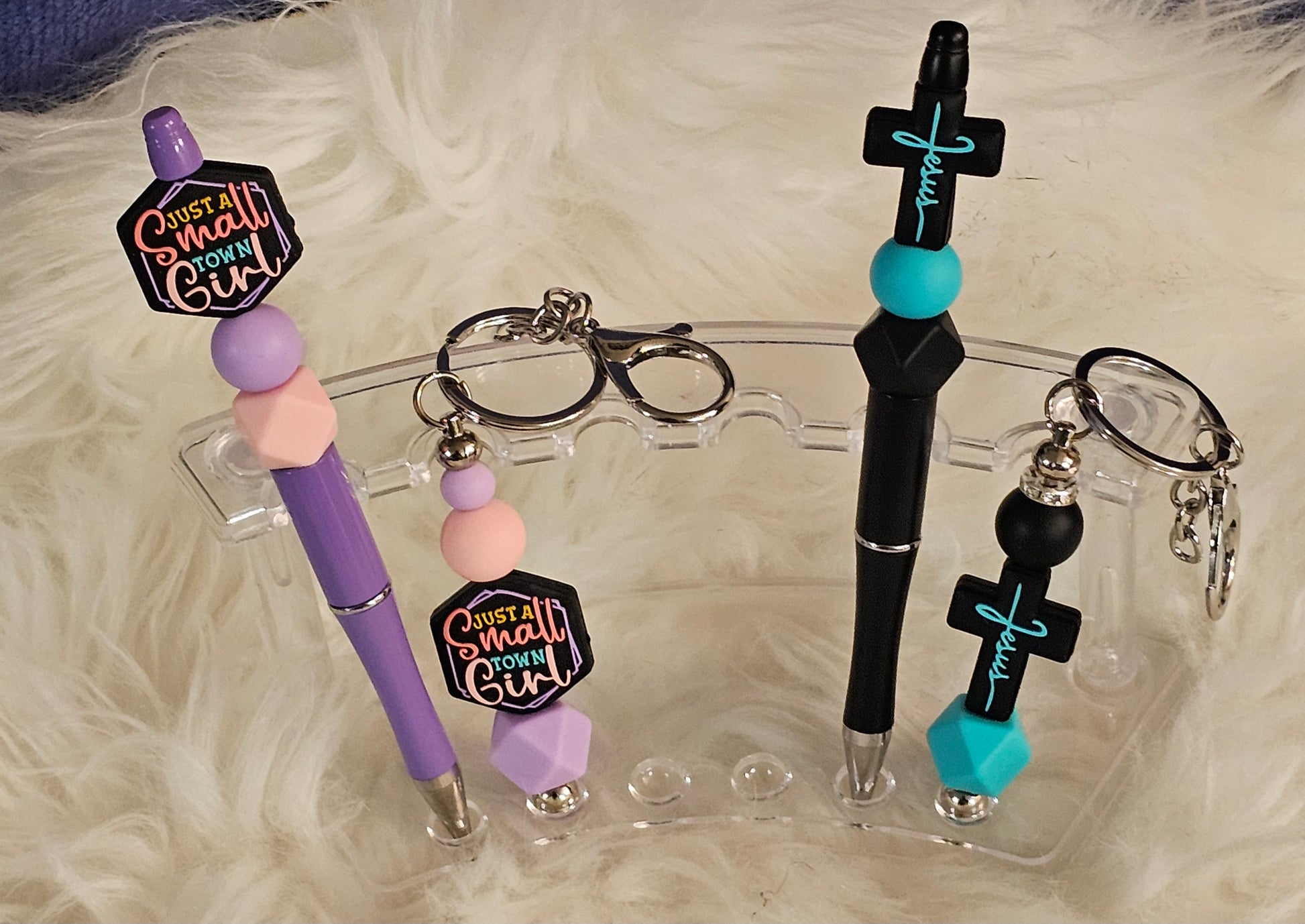 ✨ Matching Beadable Pen & Keychain Set – Stylish & Handmade Gift Combo ✨