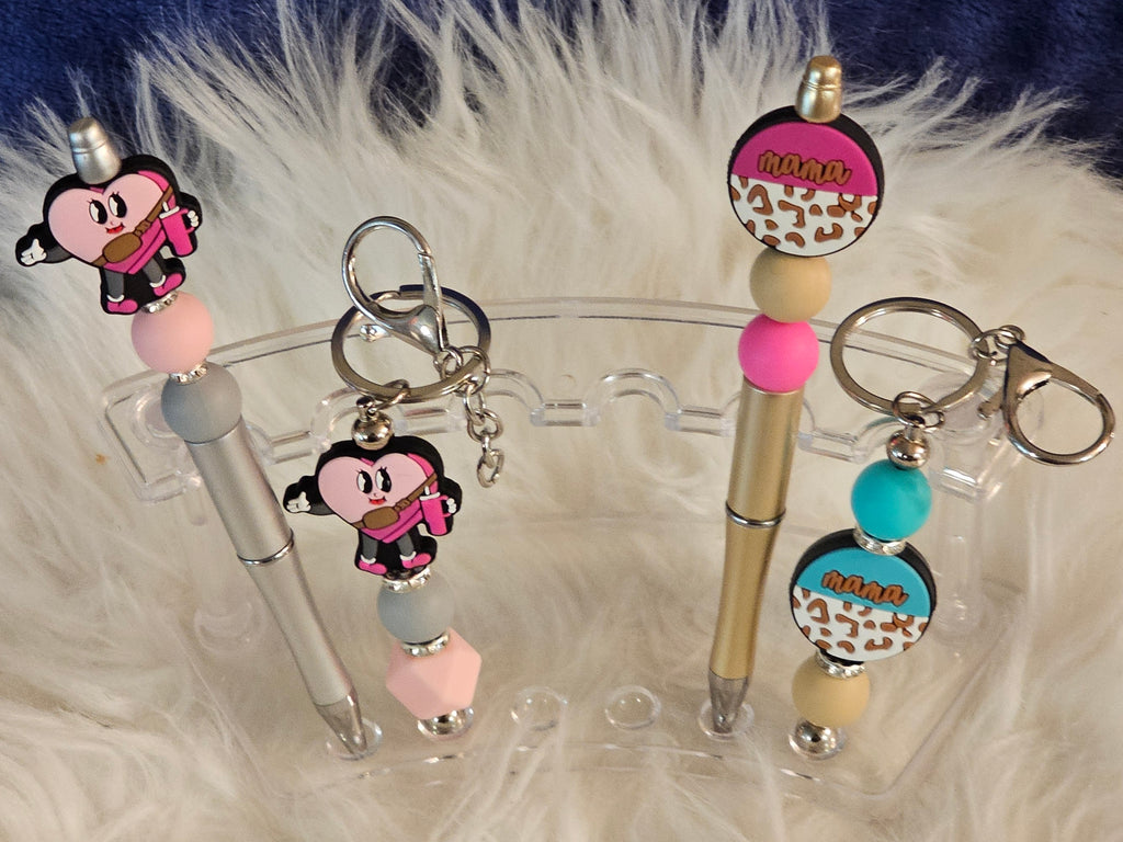 ✨ Matching Beadable Pen & Keychain Set – Stylish & Handmade Gift Combo ✨