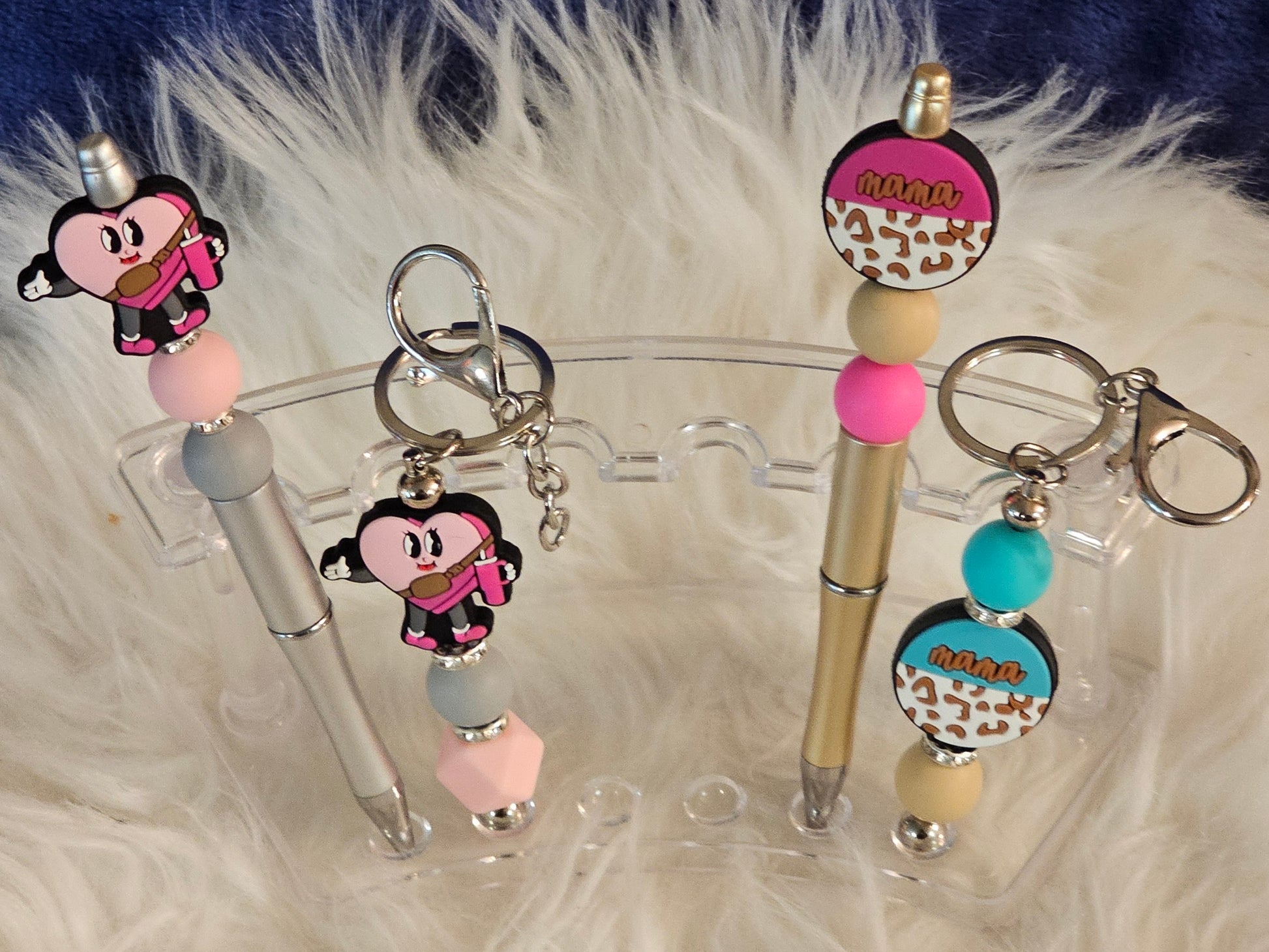 ✨ Matching Beadable Pen & Keychain Set – Stylish & Handmade Gift Combo ✨