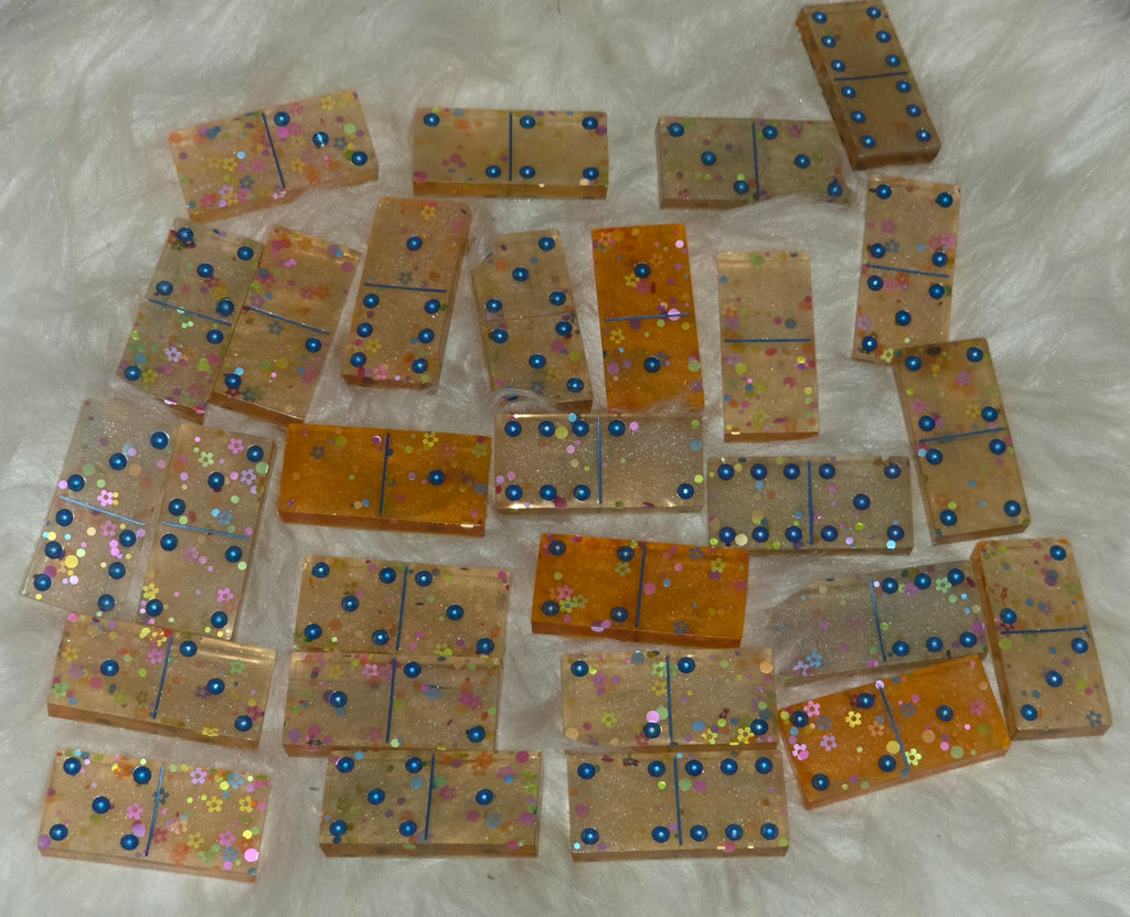 ✨Custom Resin Dominoes Set – Handmade Personalized Dominoes ✨