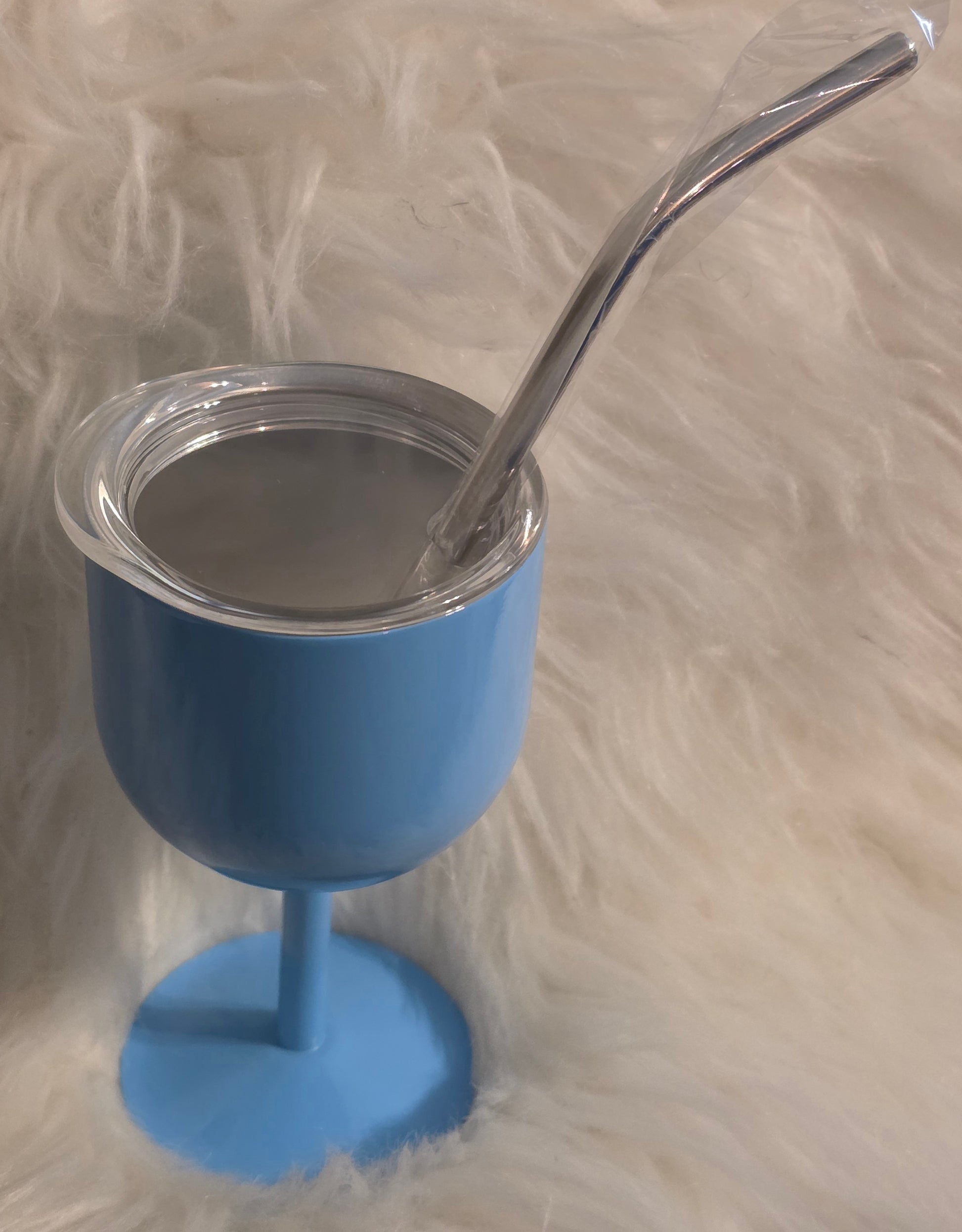 Mini U-Shaped Stainless Steel Double Wall Shot Glass with Straw – Insulated Metal Mini Tumbler