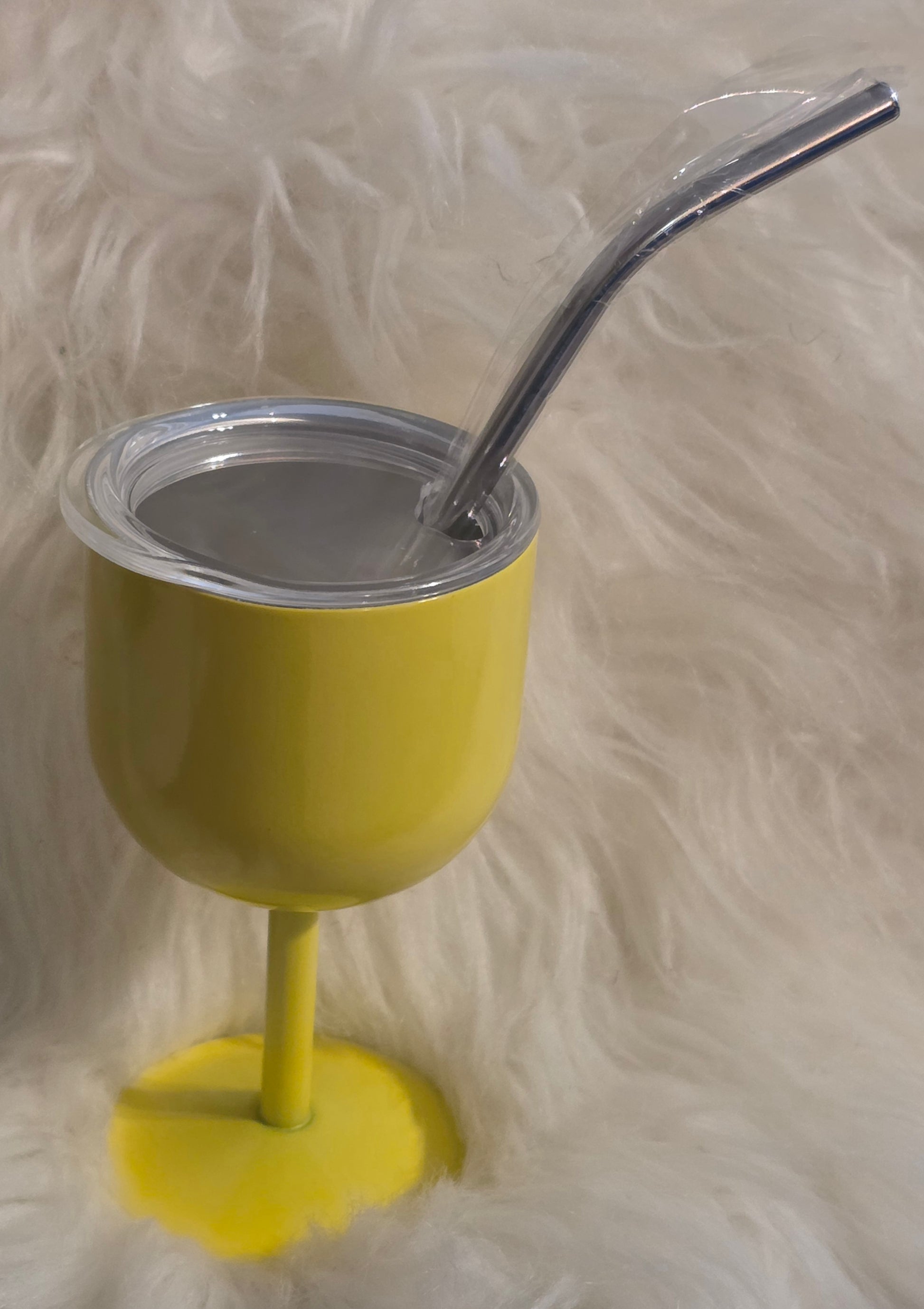 Mini U-Shaped Stainless Steel Double Wall Shot Glass with Straw – Insulated Metal Mini Tumbler