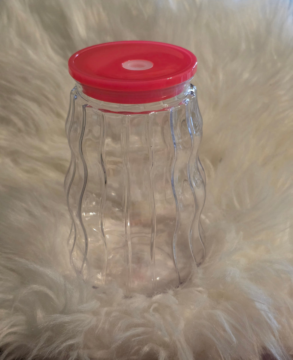 18oz Cloud Pattern Clear Tumblers – Transparent Single Layer Cup with Lid & Straw