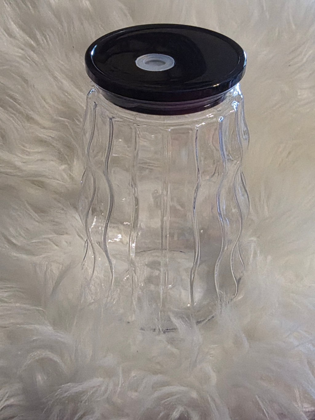18oz Cloud Pattern Clear Tumblers – Transparent Single Layer Cup with Lid & Straw