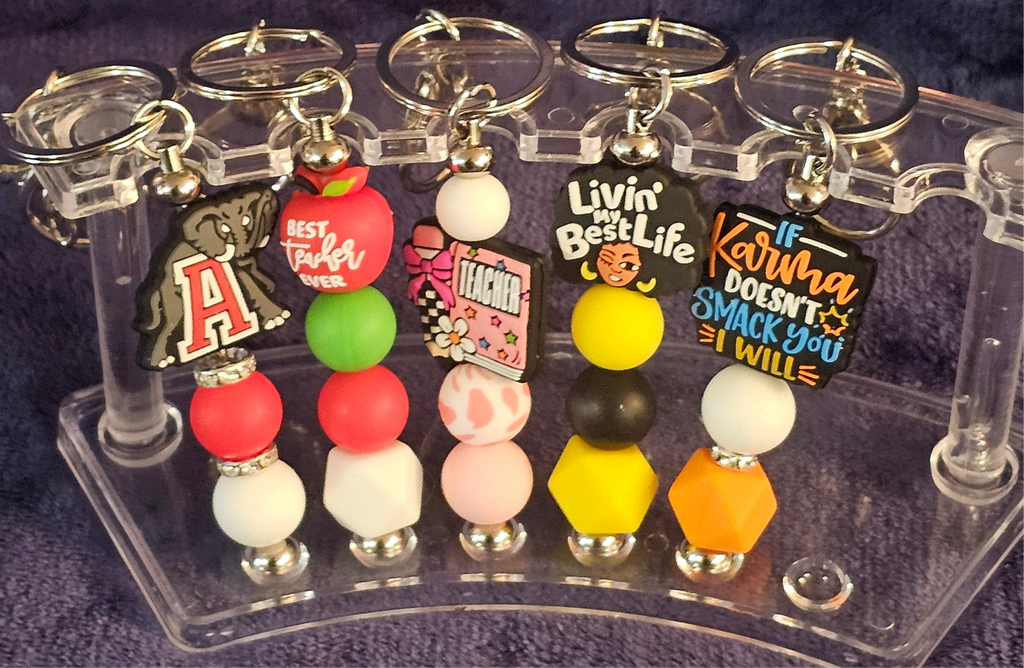 ✨Beaded Keychain Charm – Perfect for Bags, Keys & Gifts!✨