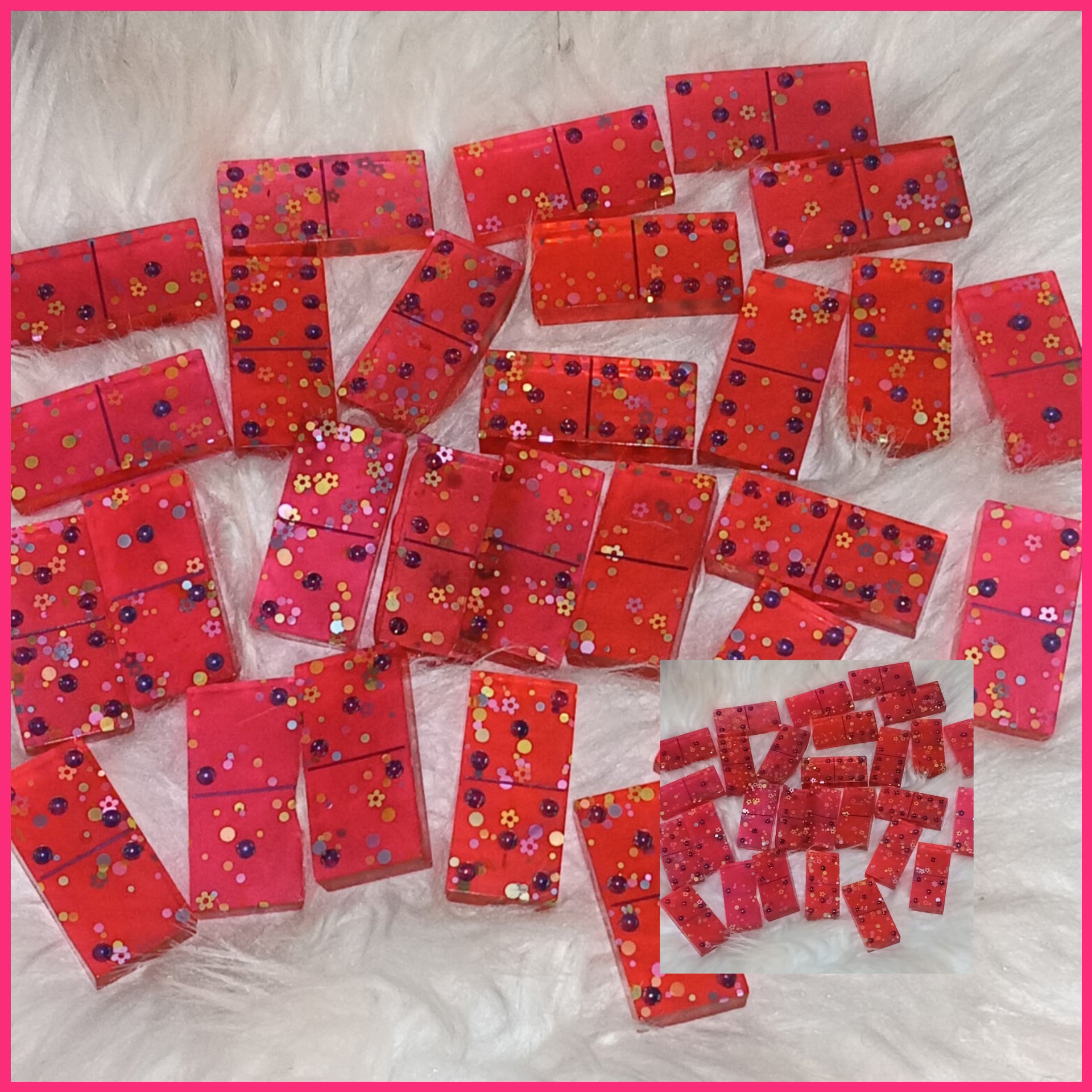 ✨Custom Resin Dominoes Set – Handmade Personalized Dominoes ✨