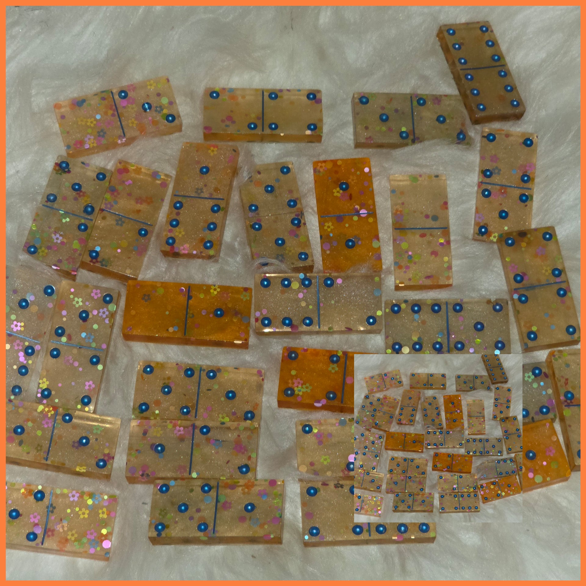 ✨Custom Resin Dominoes Set – Handmade Personalized Dominoes ✨