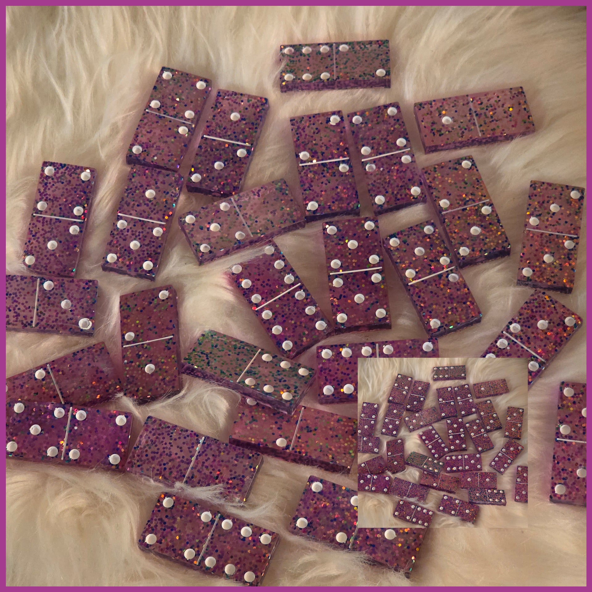 ✨Custom Resin Dominoes Set – Handmade Personalized Dominoes ✨