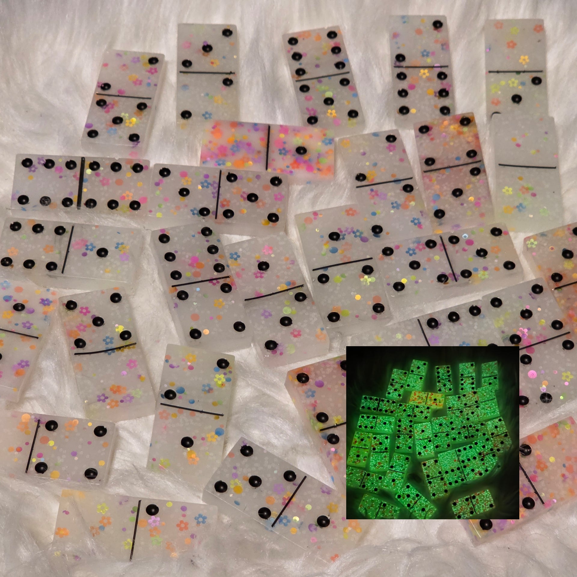 ✨Custom Resin Dominoes Set – Handmade Personalized Dominoes ✨