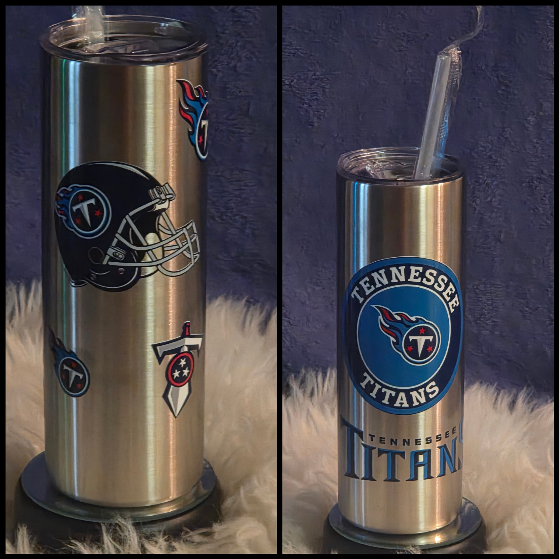 Stainless Steel Tumbler with Lid & Straw