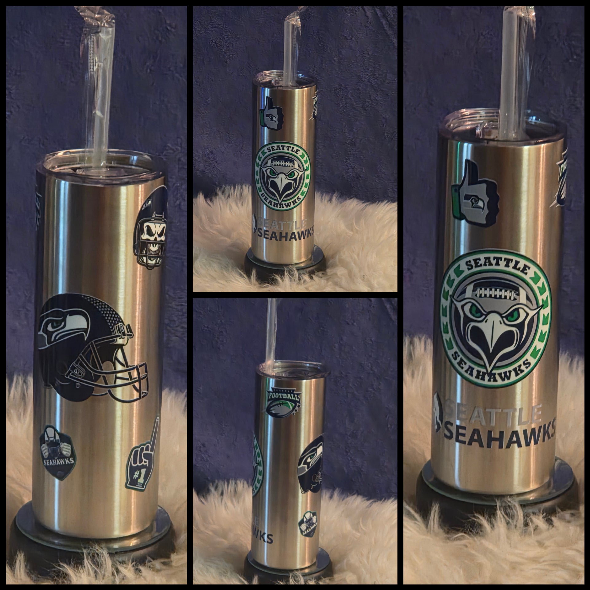Stainless Steel Tumbler with Lid & Straw