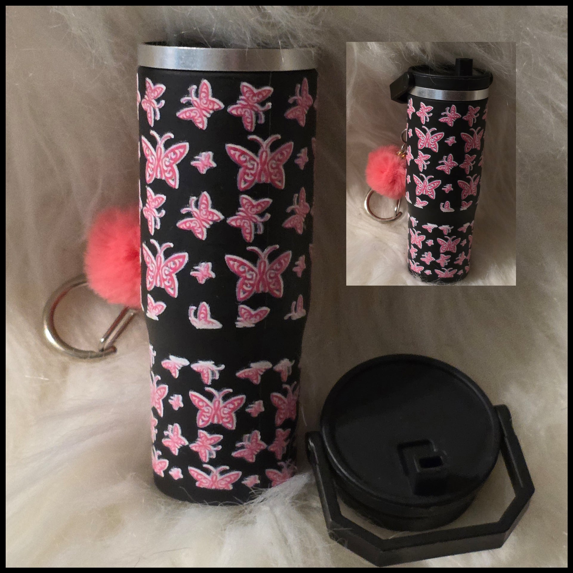 Mini Cup Keychain Holder – Lipstick, Cosmetics & Small Essentials Storage