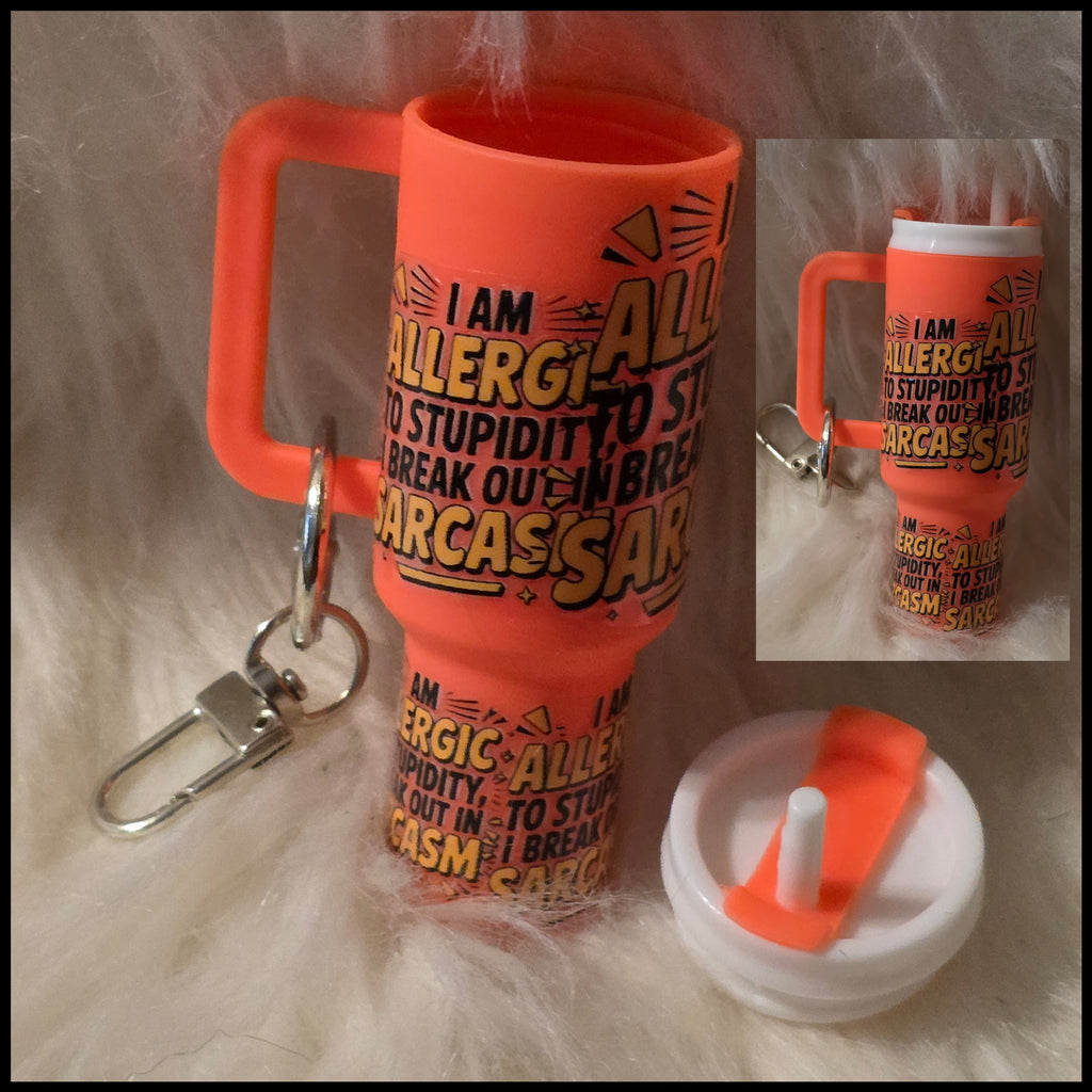 Mini Cup Keychain Holder – Lipstick, Cosmetics & Small Essentials Storage