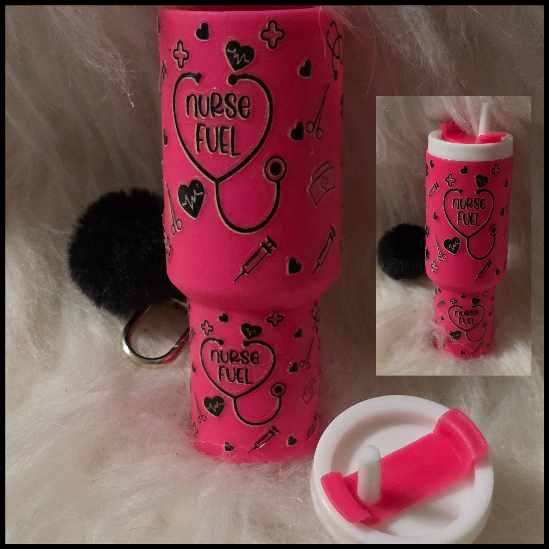 Mini Cup Keychain Holder – Lipstick, Cosmetics & Small Essentials Storage