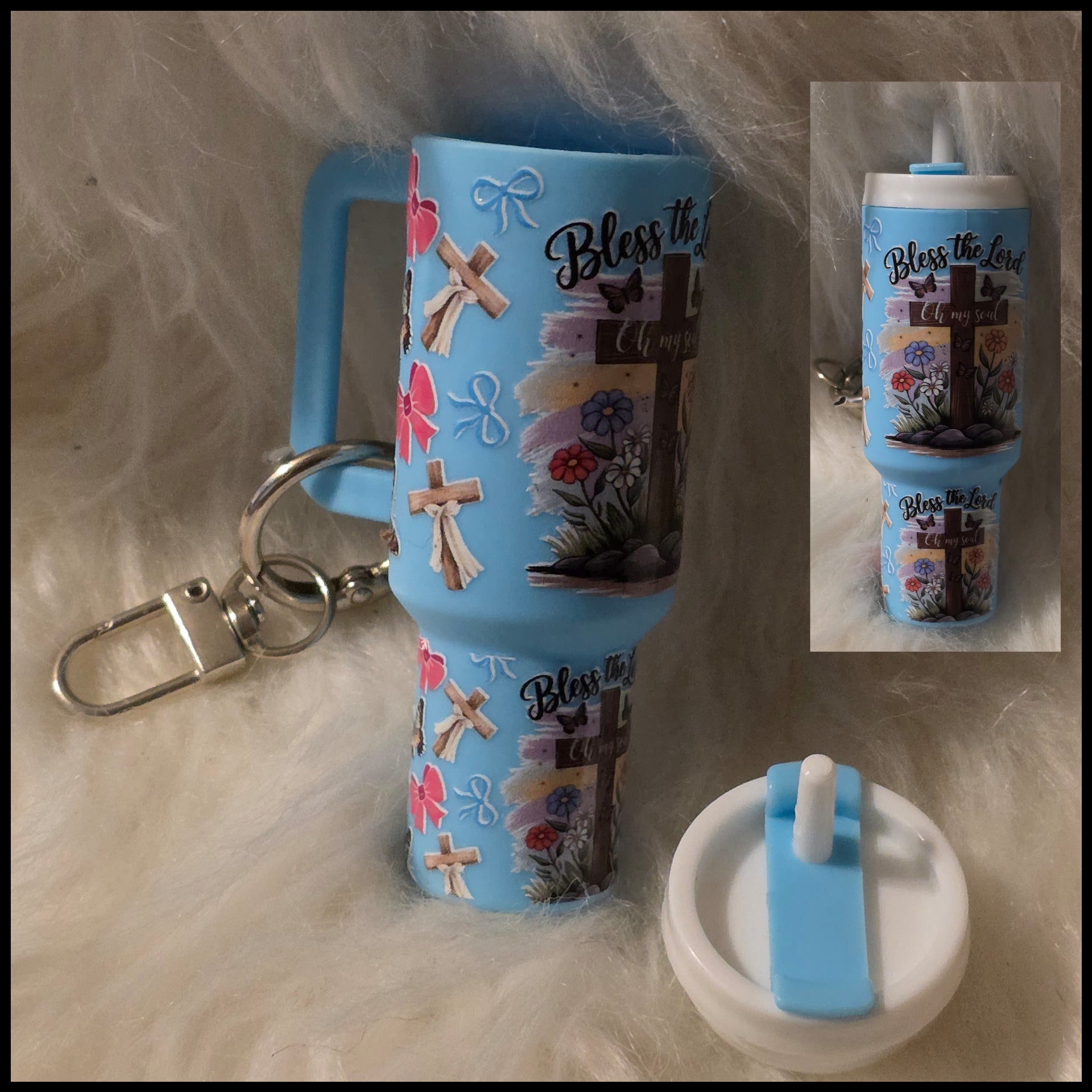 Mini Cup Keychain Holder – Lipstick, Cosmetics & Small Essentials Storage