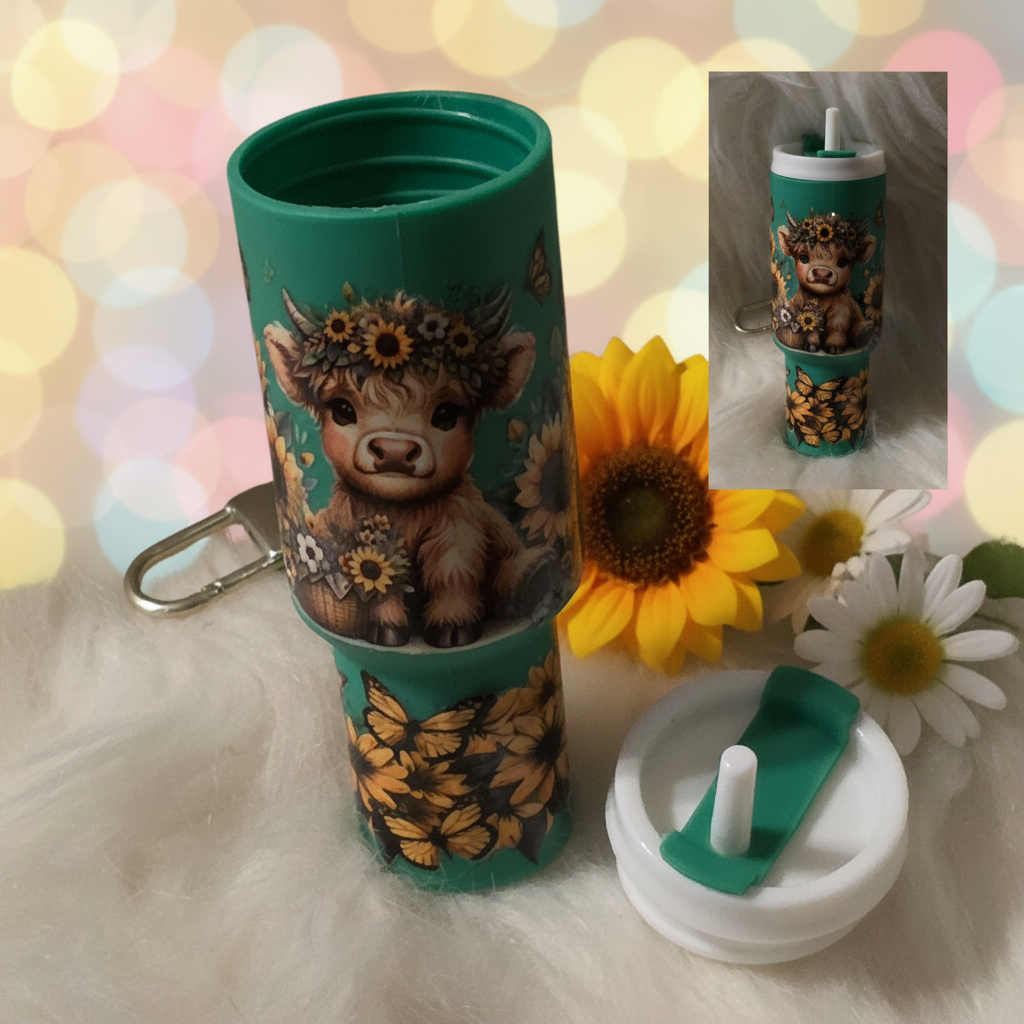Mini Cup Keychain Holder – Lipstick, Cosmetics & Small Essentials Storage