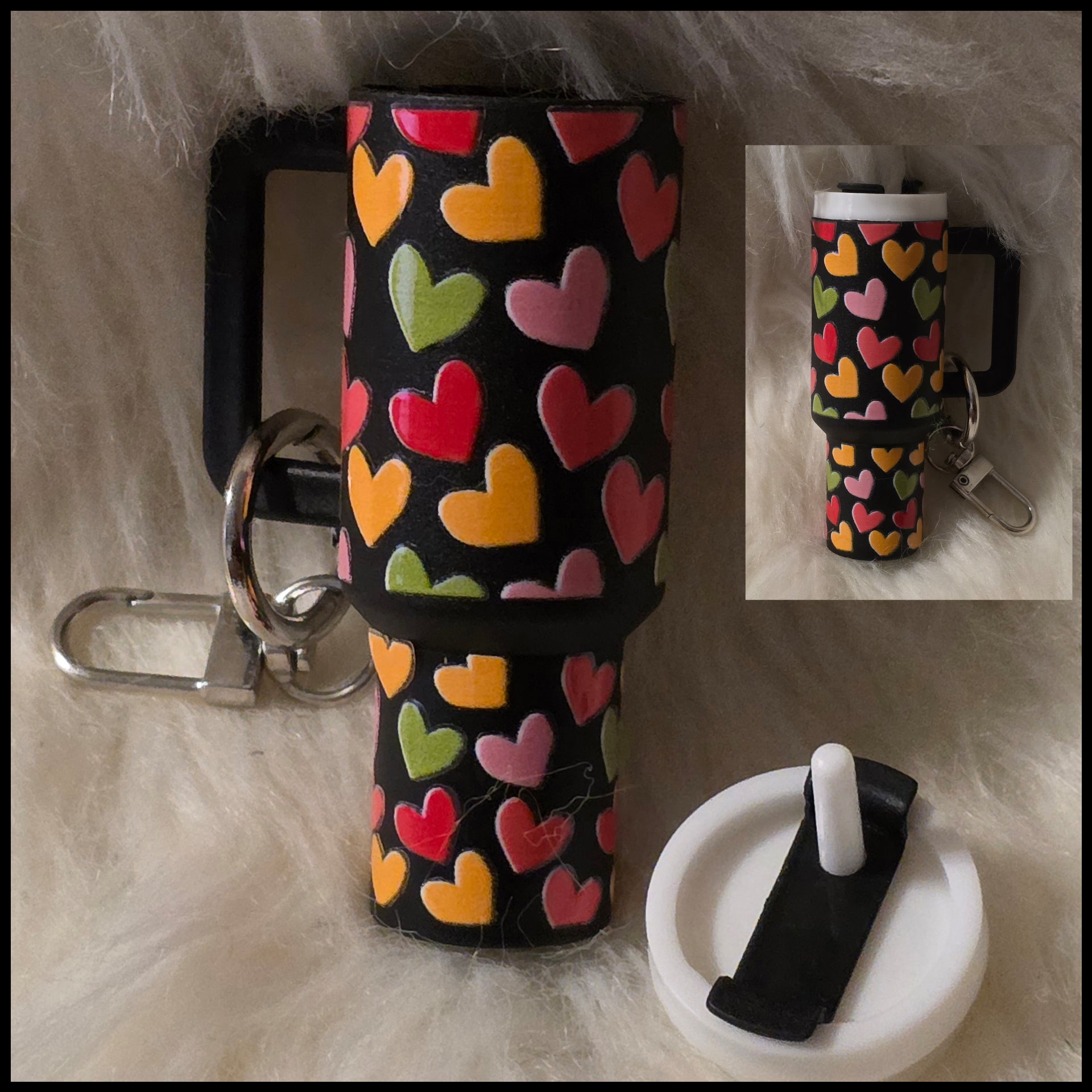 Mini Cup Keychain Holder – Lipstick, Cosmetics & Small Essentials Storage