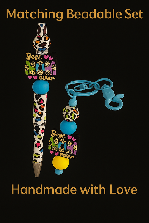 ✨ Matching Beadable Pen & Keychain Set – Stylish & Handmade Gift Combo ✨