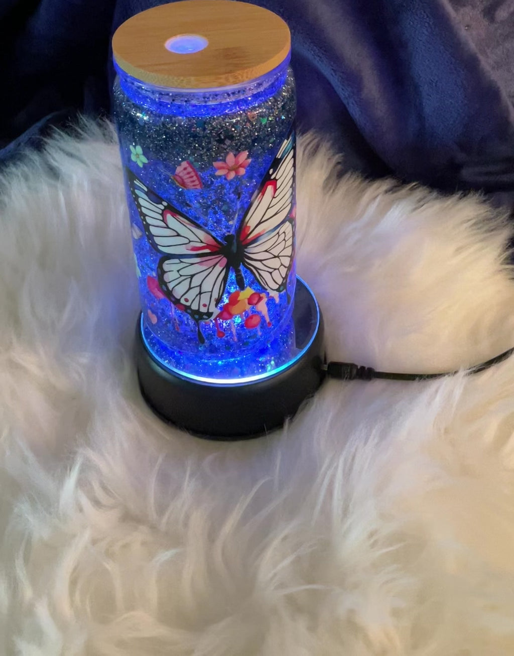 ✨16oz Snow Globe Tumbler | Custom Glitter Tumbler | Personalized Double Wall Cup✨