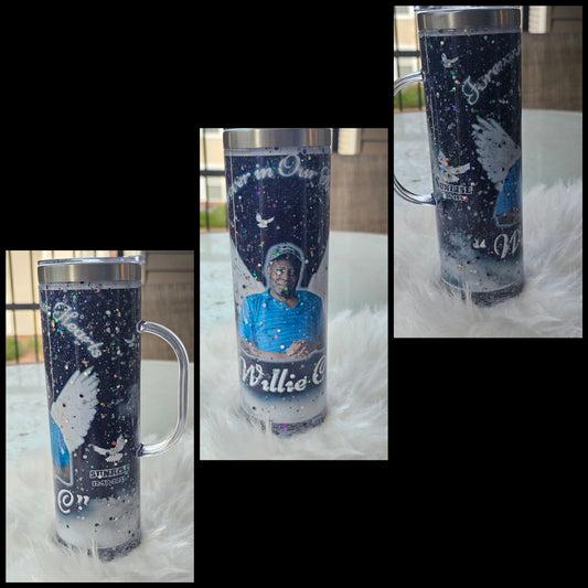 ✨20oz Stainless Snow Globe Tumbler – With or Without Handle✨
