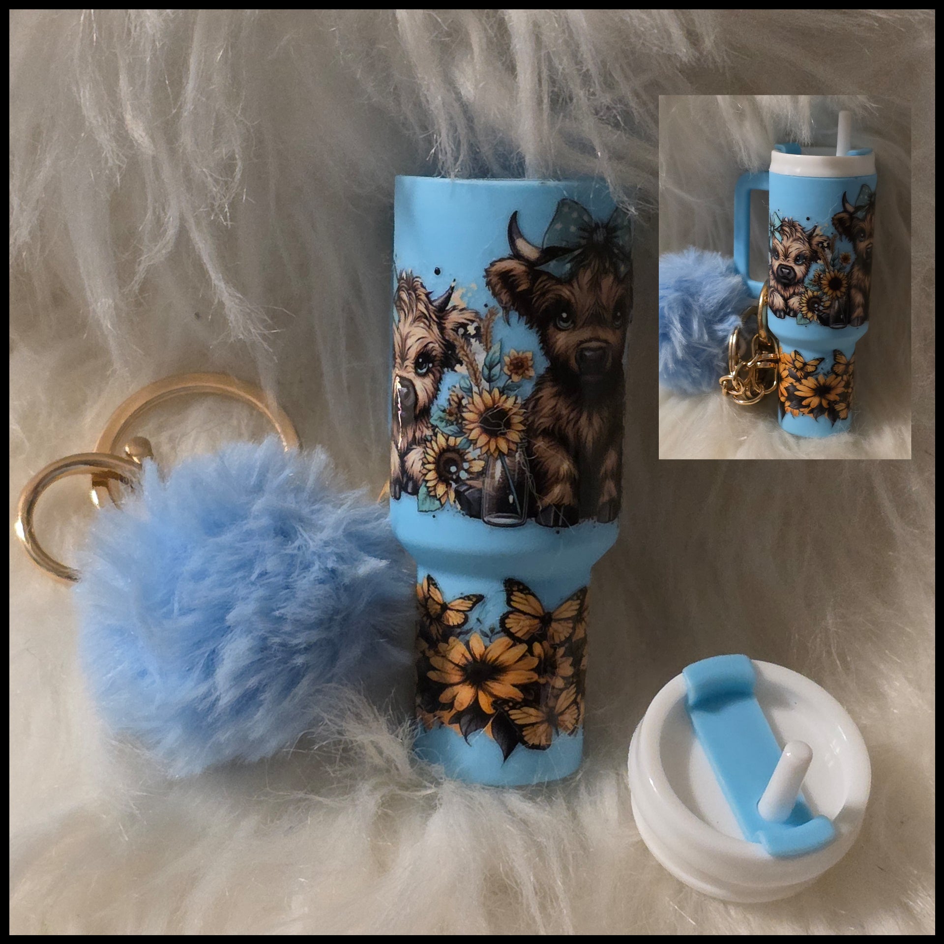 Mini Cup Keychain Holder – Lipstick, Cosmetics & Small Essentials Storage