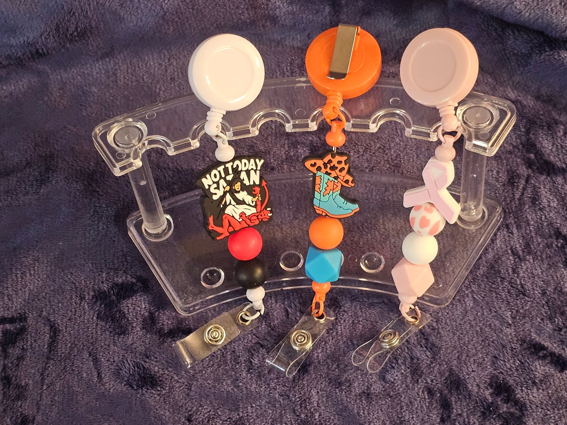 Beadable Badge Reel | Custom Retractable ID Holder | Personalized Work Accessory