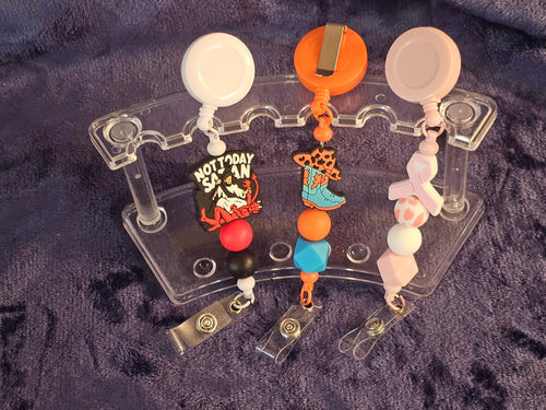 Beadable Badge Reel | Custom Retractable ID Holder | Personalized Work Accessory