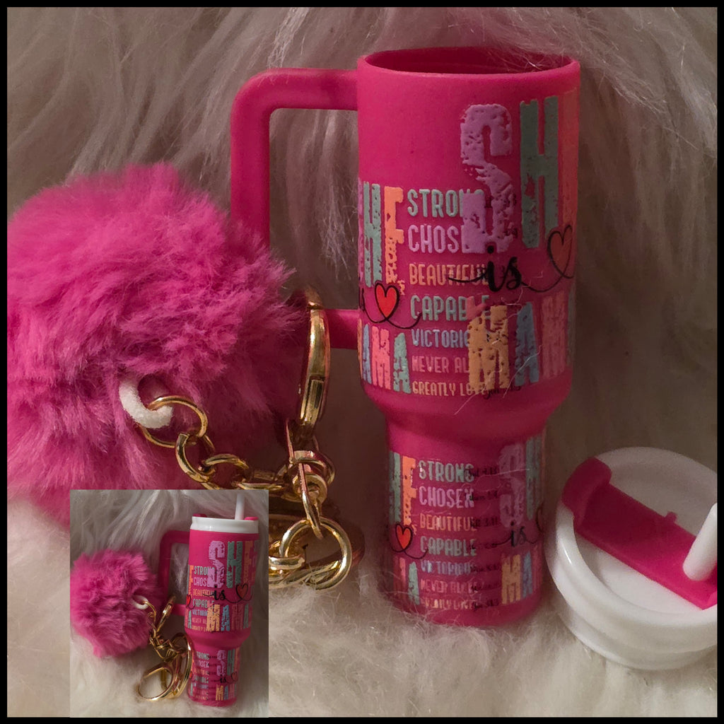 Mini Cup Keychain Holder – Lipstick, Cosmetics & Small Essentials Storage