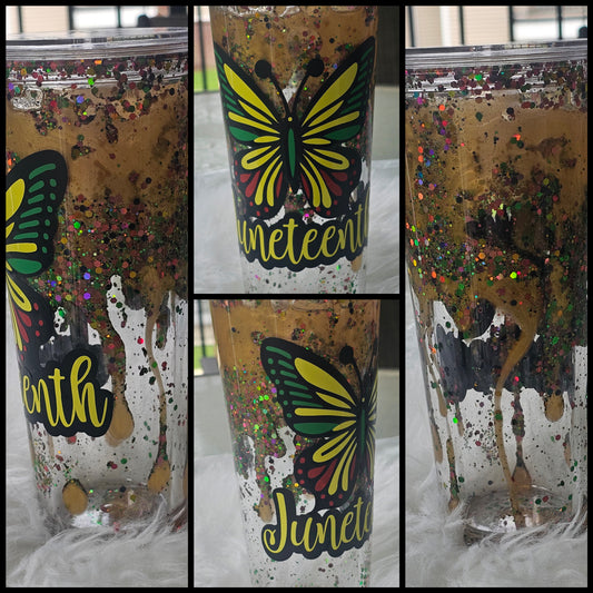 ✨24oz Snow Globe Tumbler | Custom Glitter Tumbler | Personalized Double Wall Cup✨