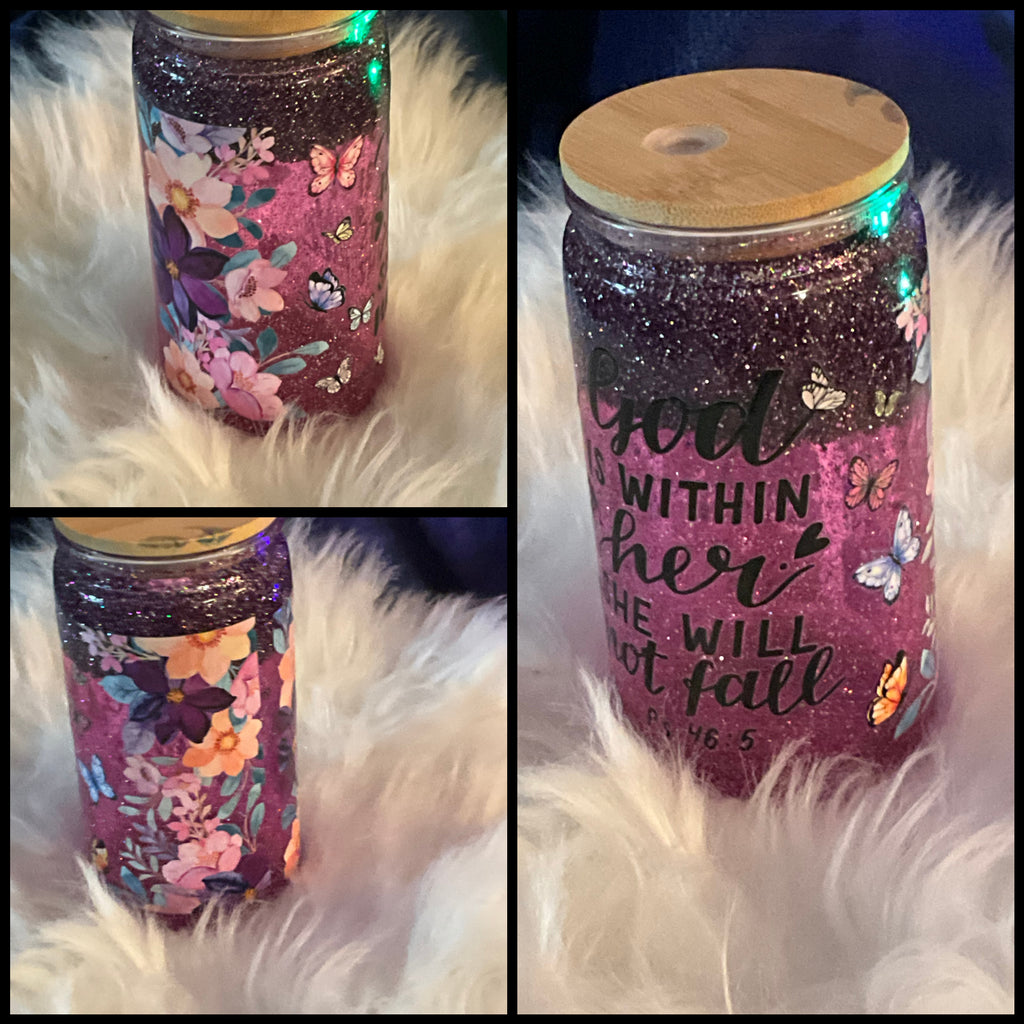 ✨16oz Snow Globe Tumbler | Custom Glitter Tumbler | Personalized Double Wall Cup✨