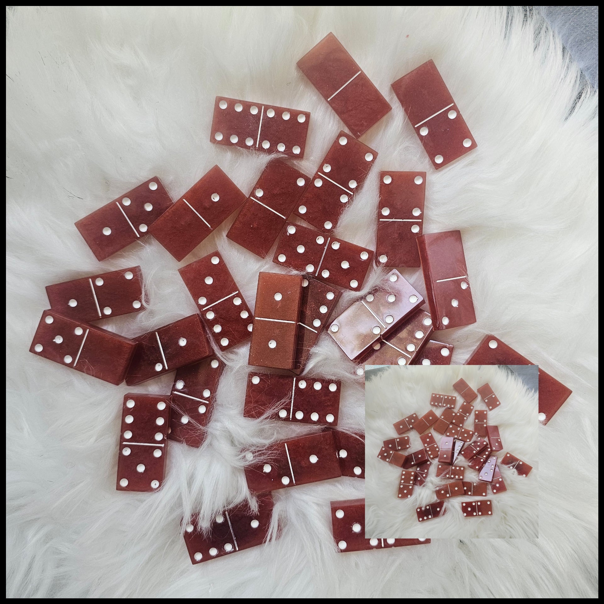 ✨Custom Resin Dominoes Set – Handmade Personalized Dominoes ✨