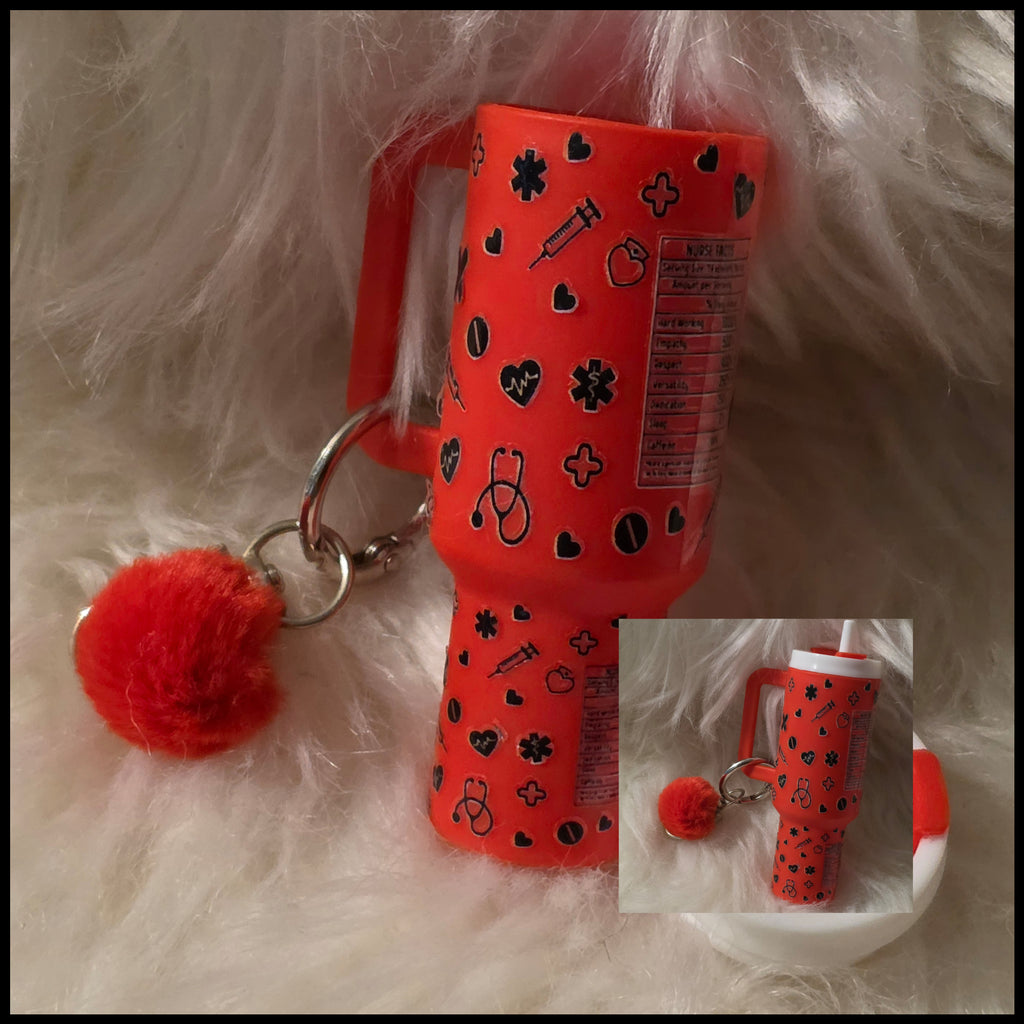 Mini Cup Keychain Holder – Lipstick, Cosmetics & Small Essentials Storage