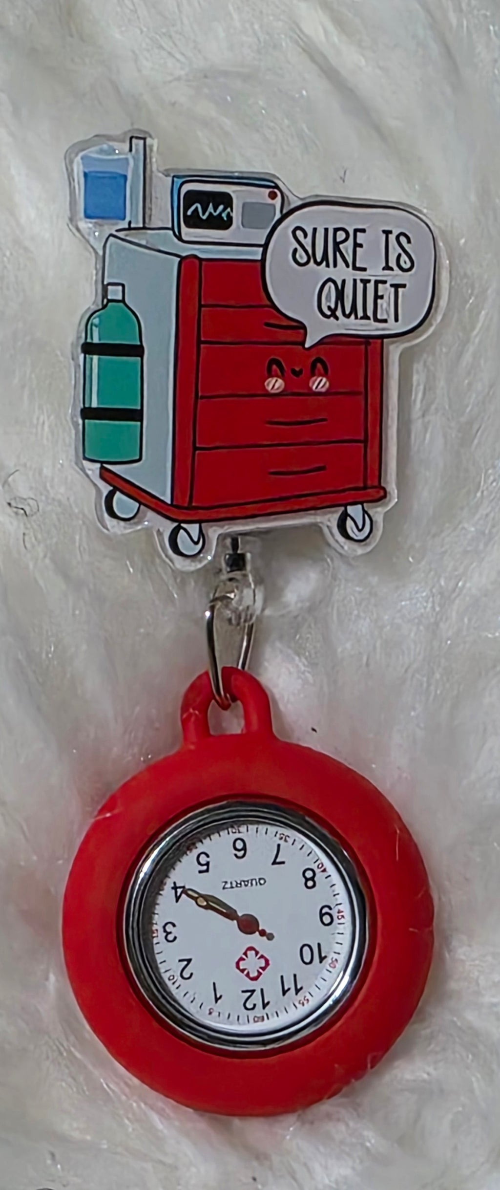 Retractable Clip-On Nurse Watch | Medical Brooch Watch