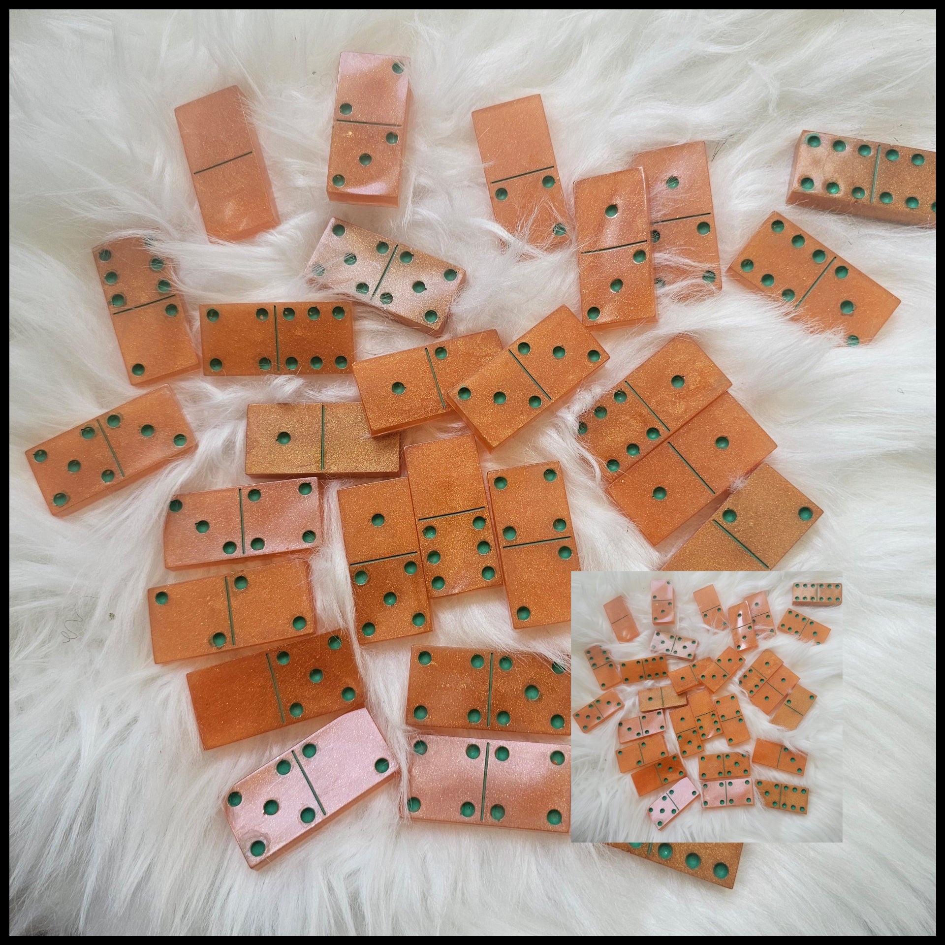 ✨Custom Resin Dominoes Set – Handmade Personalized Dominoes ✨