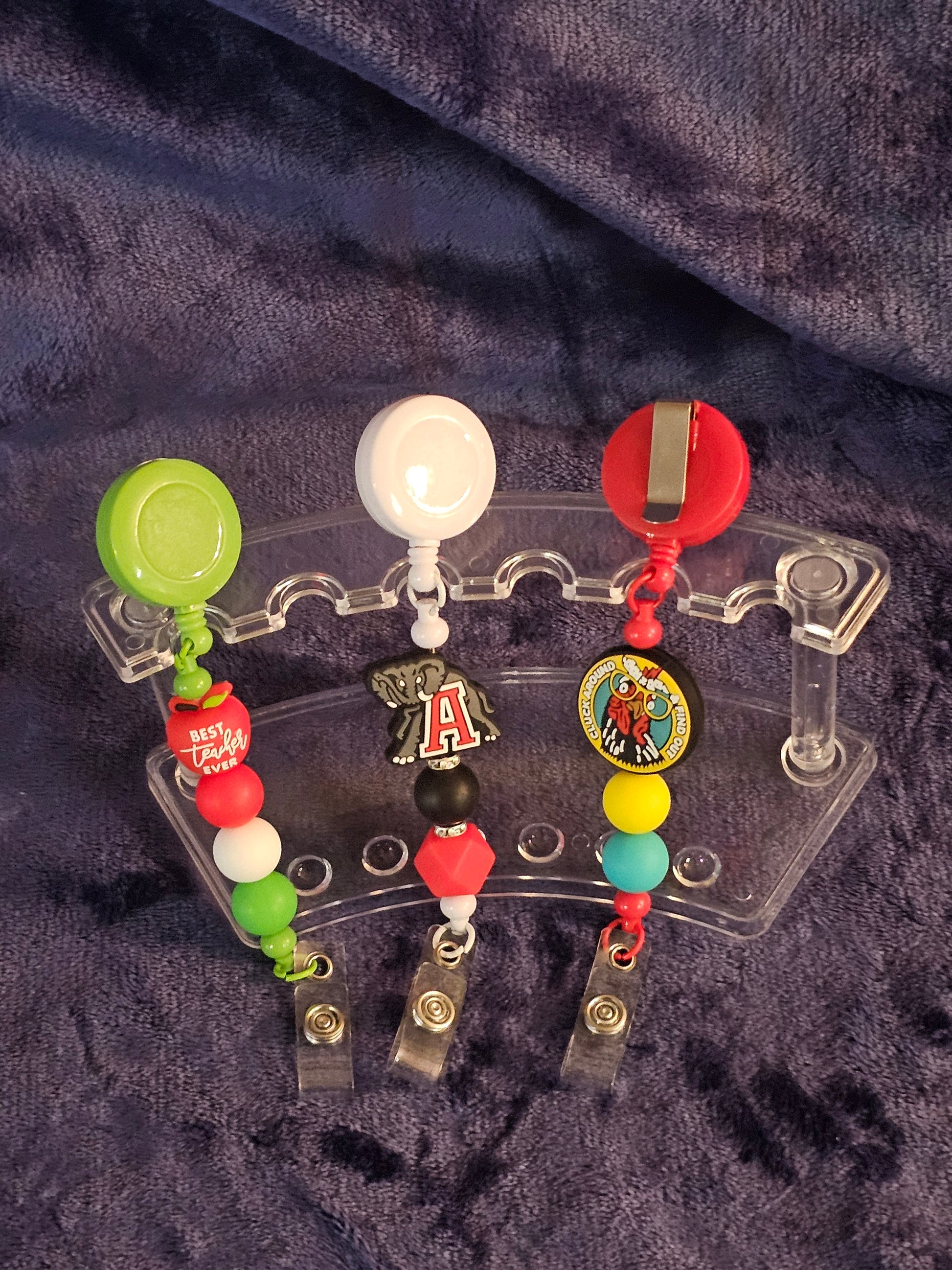 Beadable Badge Reel | Custom Retractable ID Holder | Personalized Work Accessory