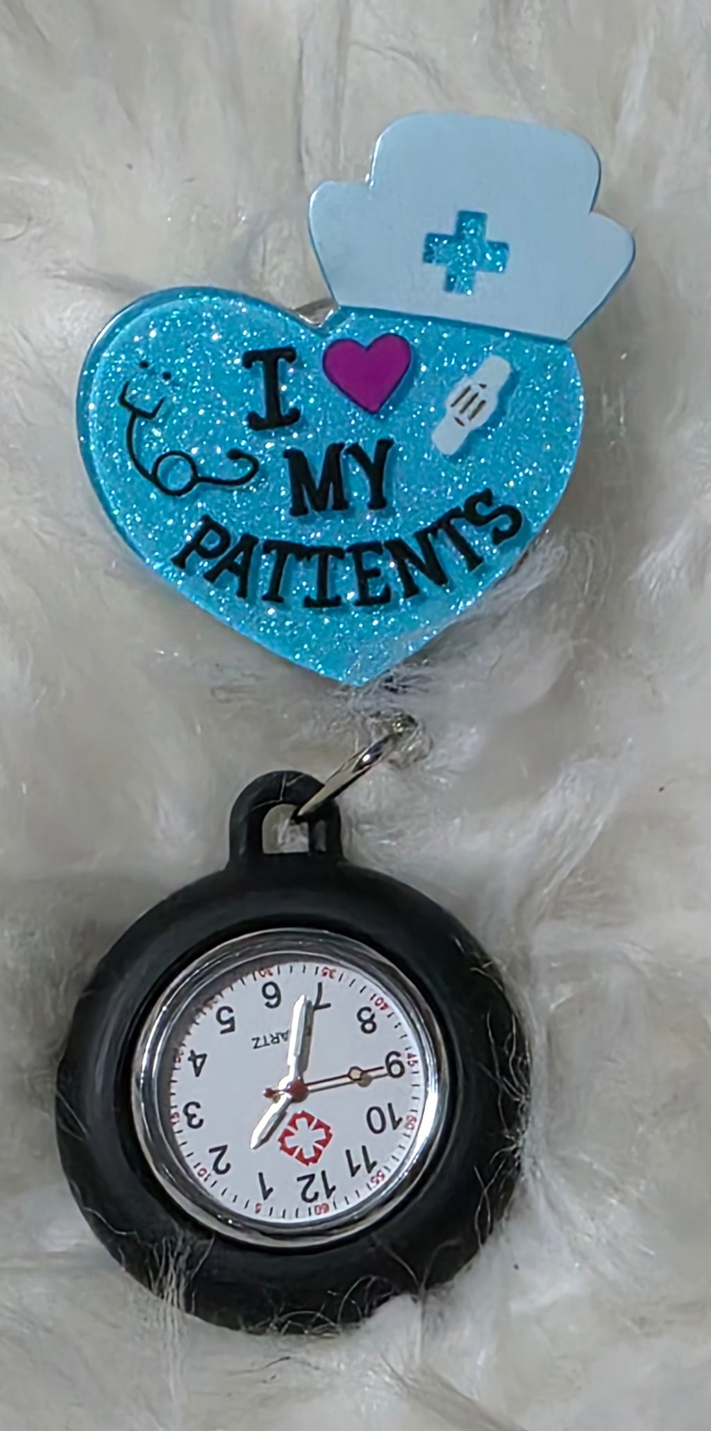 Retractable Clip-On Nurse Watch | Medical Brooch Watch